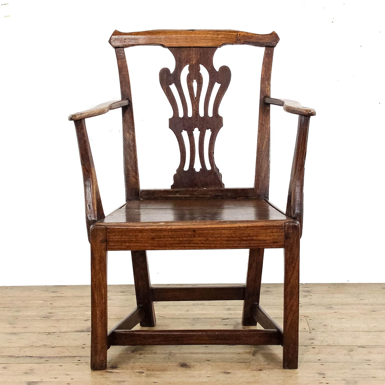 Antique Georgian Elm Elbow Chair (1 of 9)