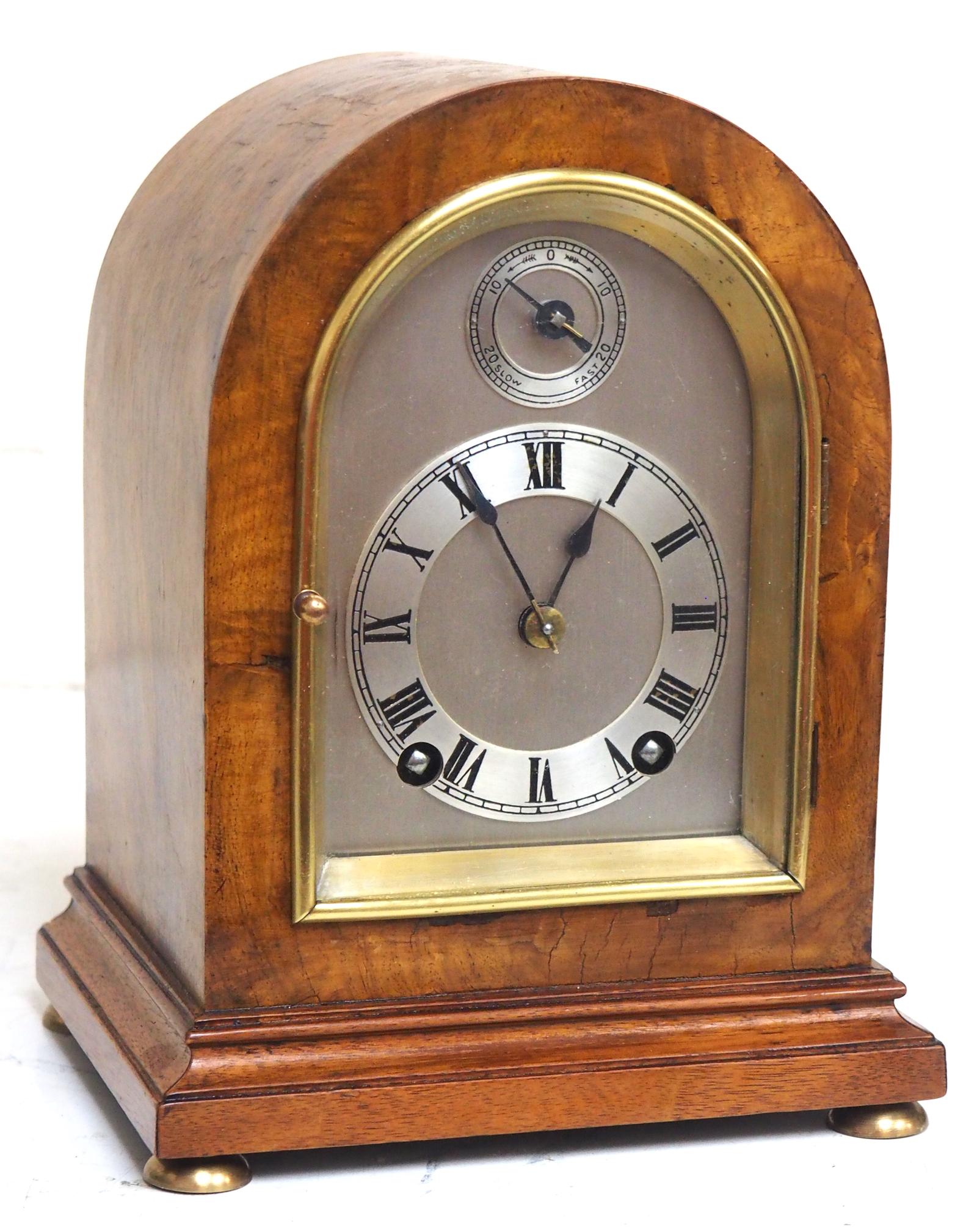German Quarter Striking Walnut Miniature Mantel Clock – 8 Day Ting Tang Clock by W&H (1 of 10) German Quarter Striking Walnut Miniature Mantel Clock – 8 Day Ting Tang Clock by W&H (1 of 10)