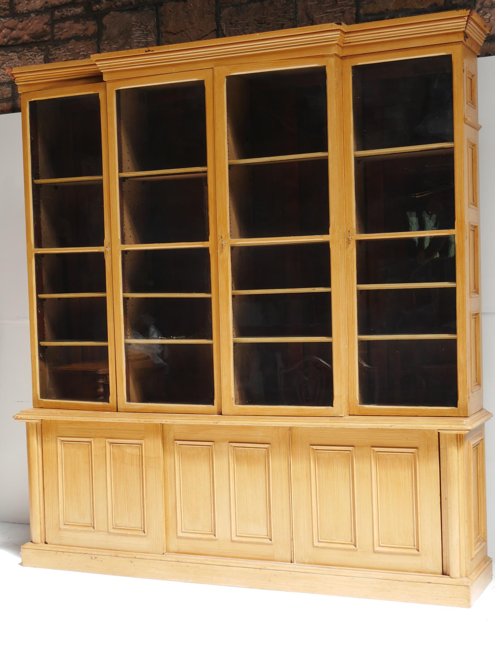 Large Four Door Painted Bookcase Cupboard (1 of 17) Large Four Door Painted Bookcase Cupboard (1 of 17)