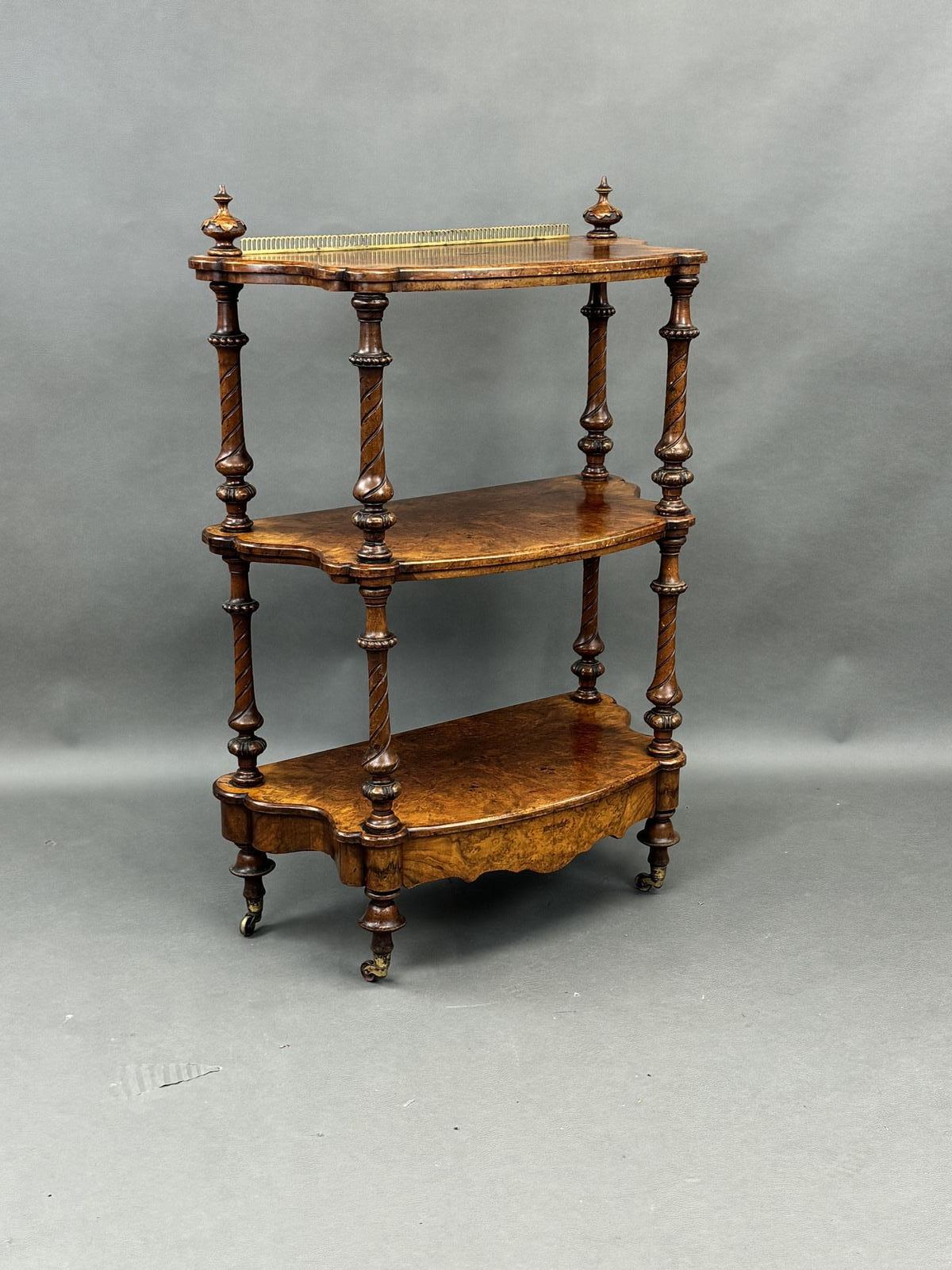 Victorian Burr Walnut Whatnot (1 of 9)