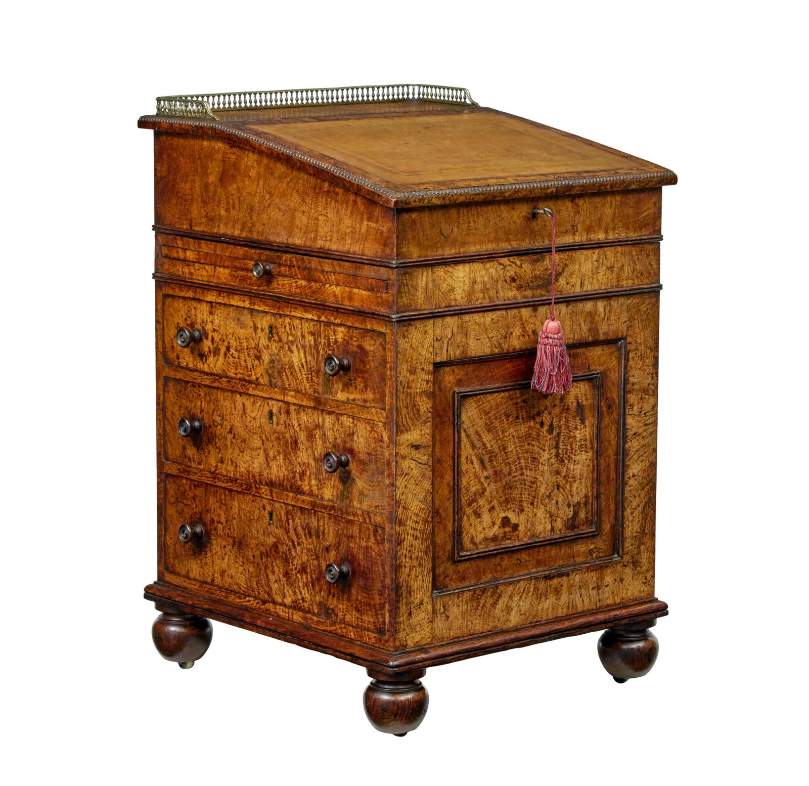 Mid 19th Century Pollard Oak Davenport Desk (1 of 13)