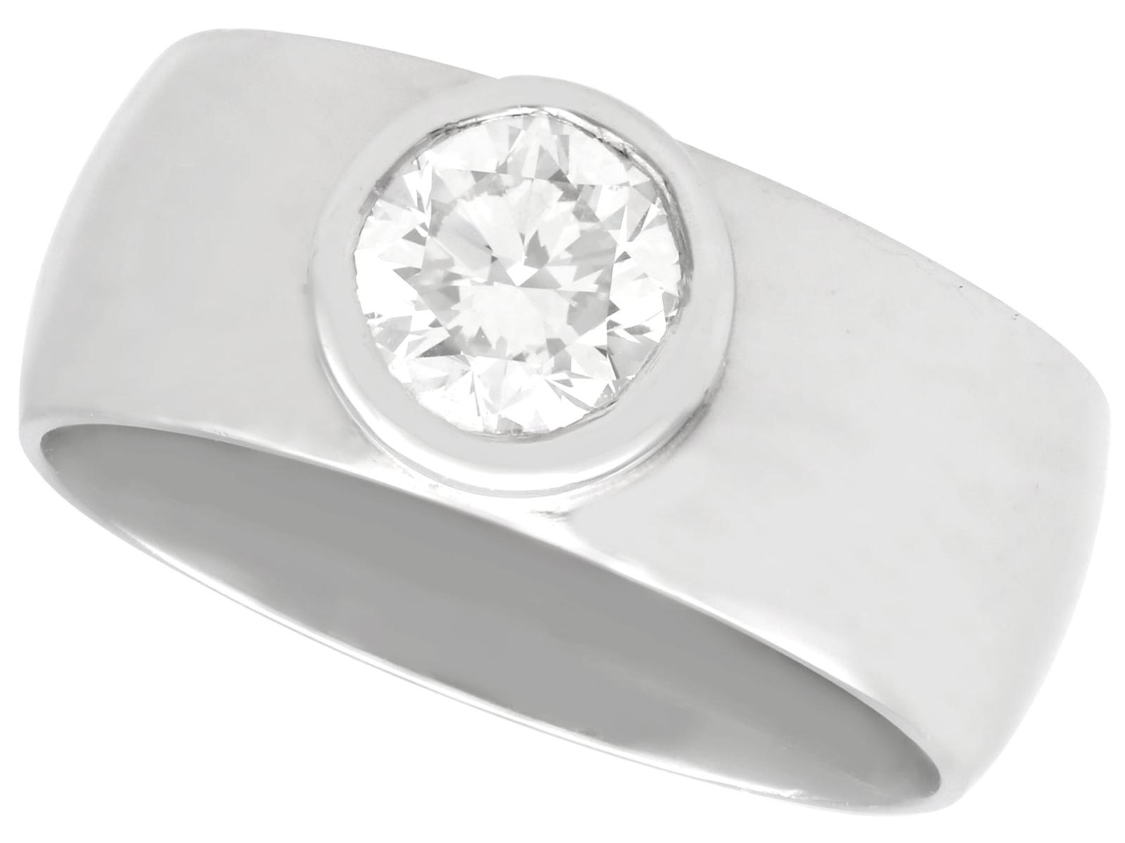 Vintage 1.19ct Diamond and 14ct White Gold Solitaire Ring Circa 1960 (1 of 10)