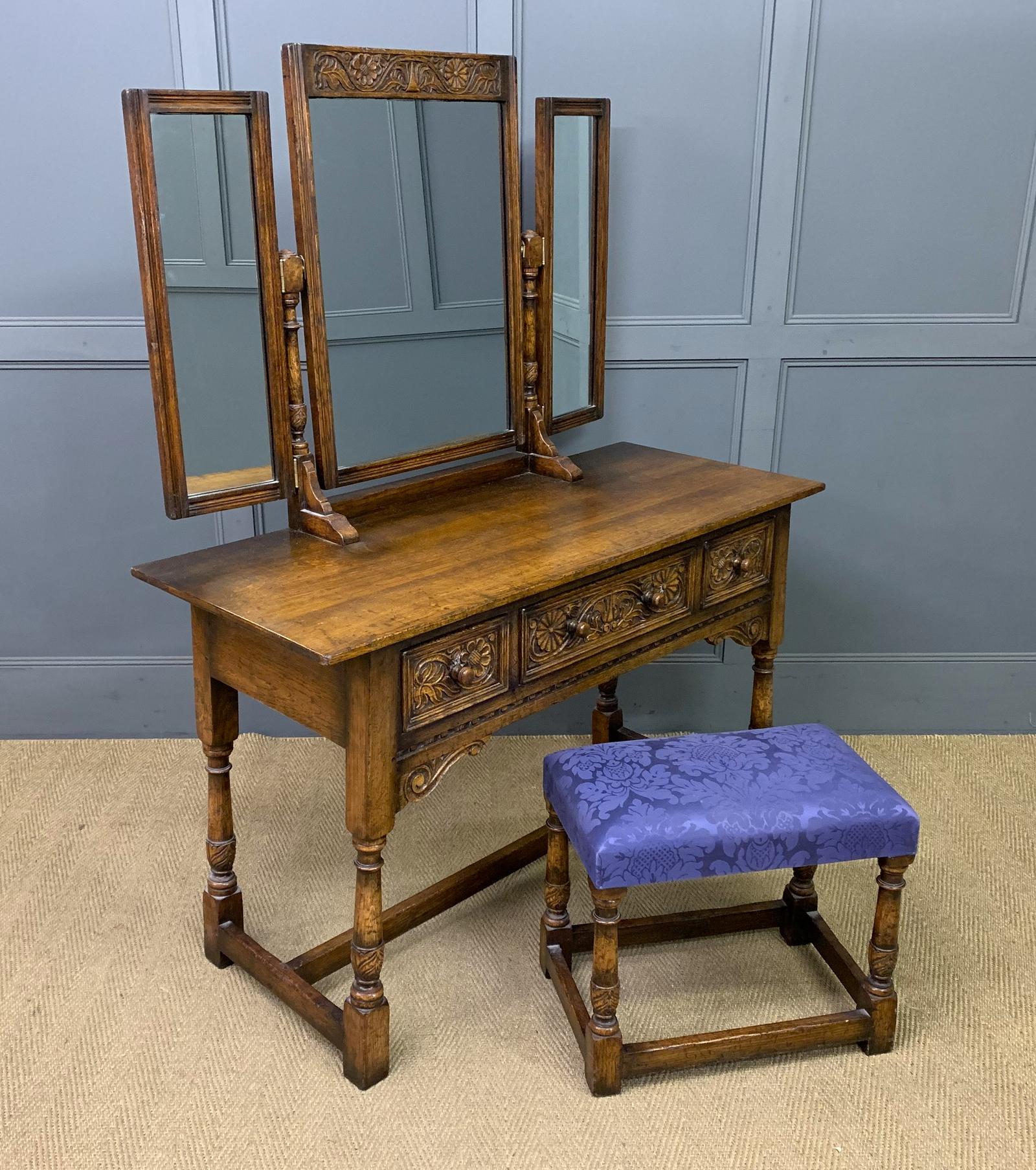 Ipswich Oak Dressing Table & Stool (1 of 18)