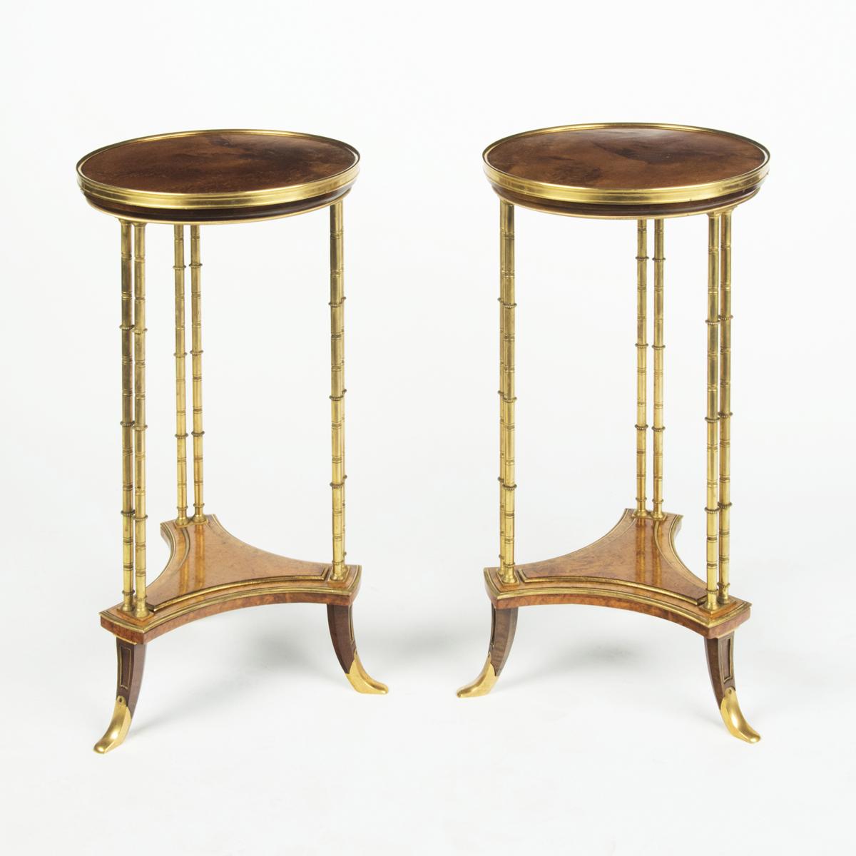 A Pair of Louis XVI Style Mahogany and Ormolu Gueridons, After Adam Weisweiler (1 of 8)