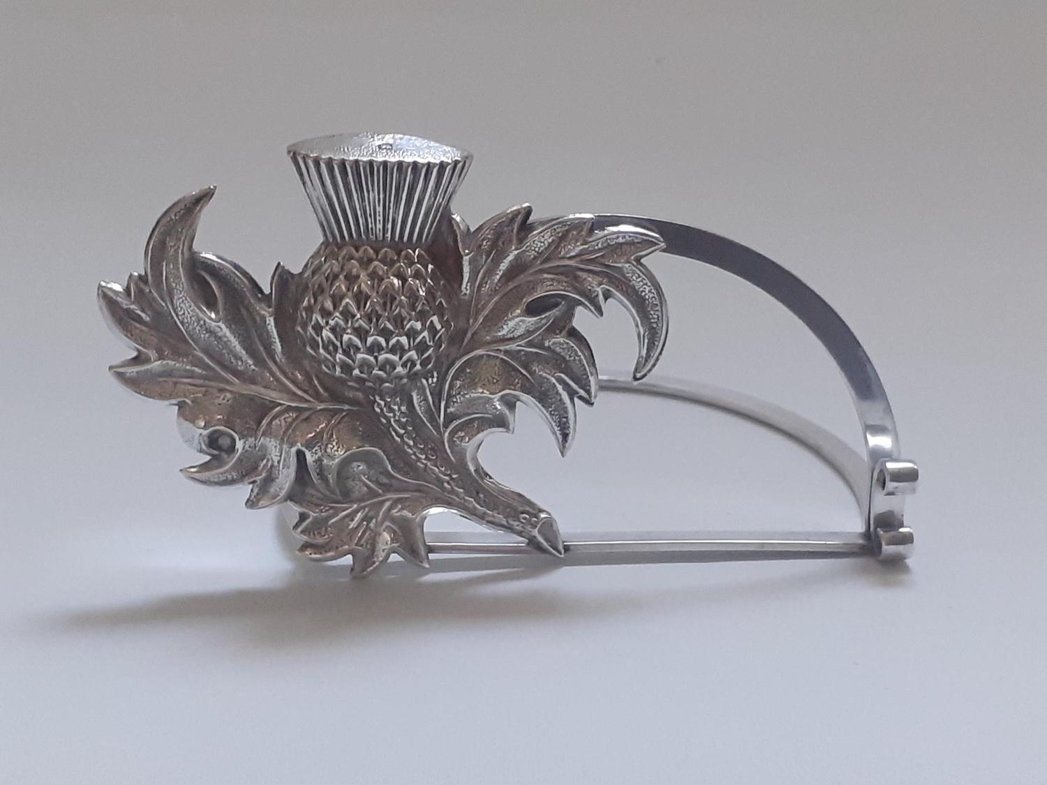Unusual Victorian Silver Thistle Menu Holder (1 of 5)