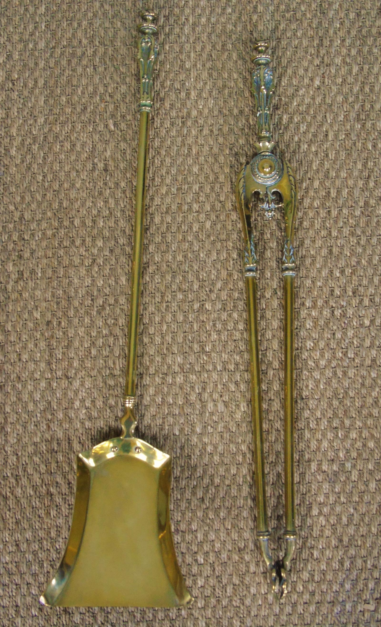 Antique Victorian Brass Fire Tools (1 of 4) Antique Victorian Brass Fire Tools (1 of 4)