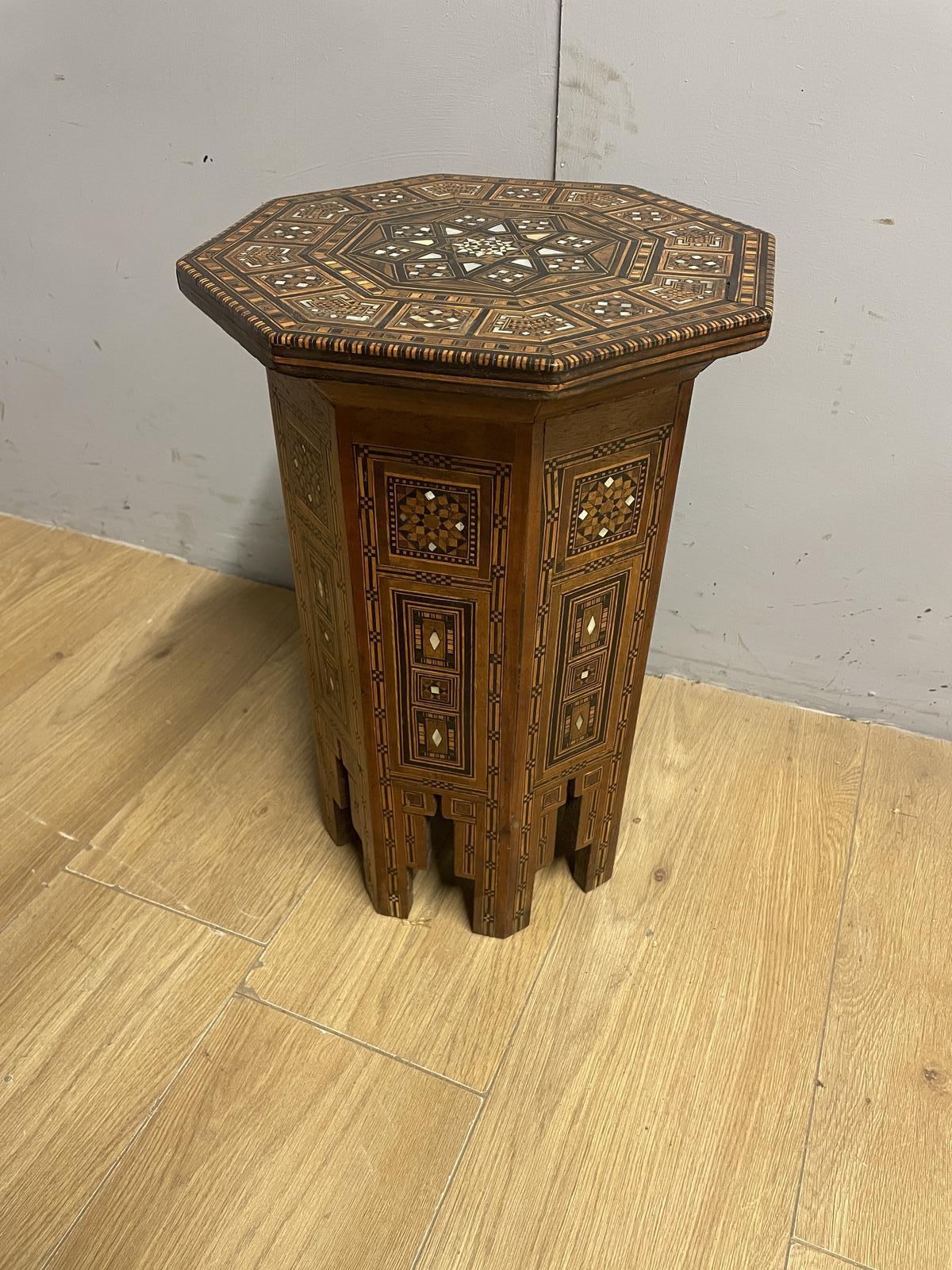 C19TH Octagonal Intricately  Inlaid Moorish Table (1 of 8)