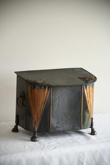 Deco Style Coppered Coal Scuttle (1 of 8) Deco Style Coppered Coal Scuttle (1 of 8)