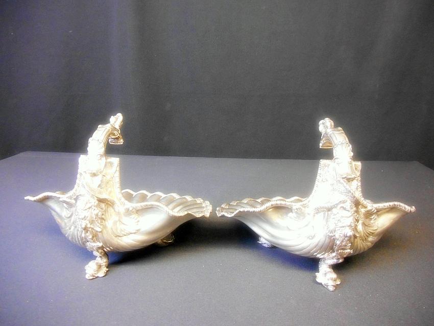 Pair of Solid Silver Escalloped Baskets - Howard & Co, New York c.1909 (1 of 13)