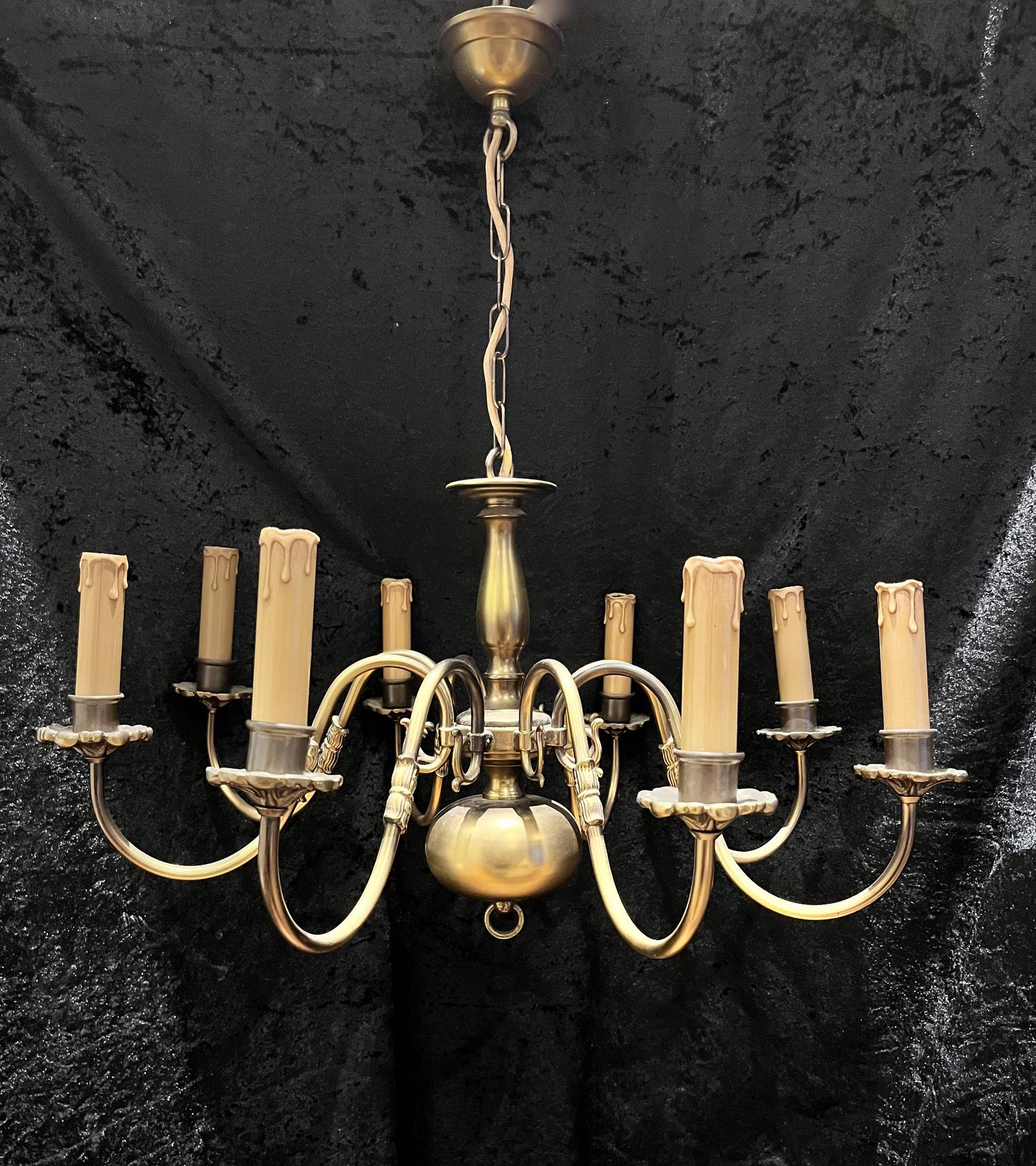 Traditional Dutch Eight Light Pendant Chandelier (1 of 15)
