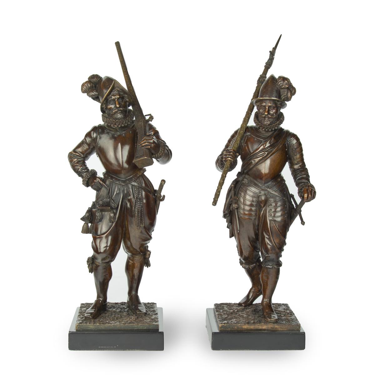 Pair of Bronze Standing Figures of Conquistadors (1 of 9)