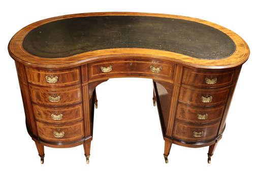19th Century Mahogany Kidney Shaped Desk (1 of 4)