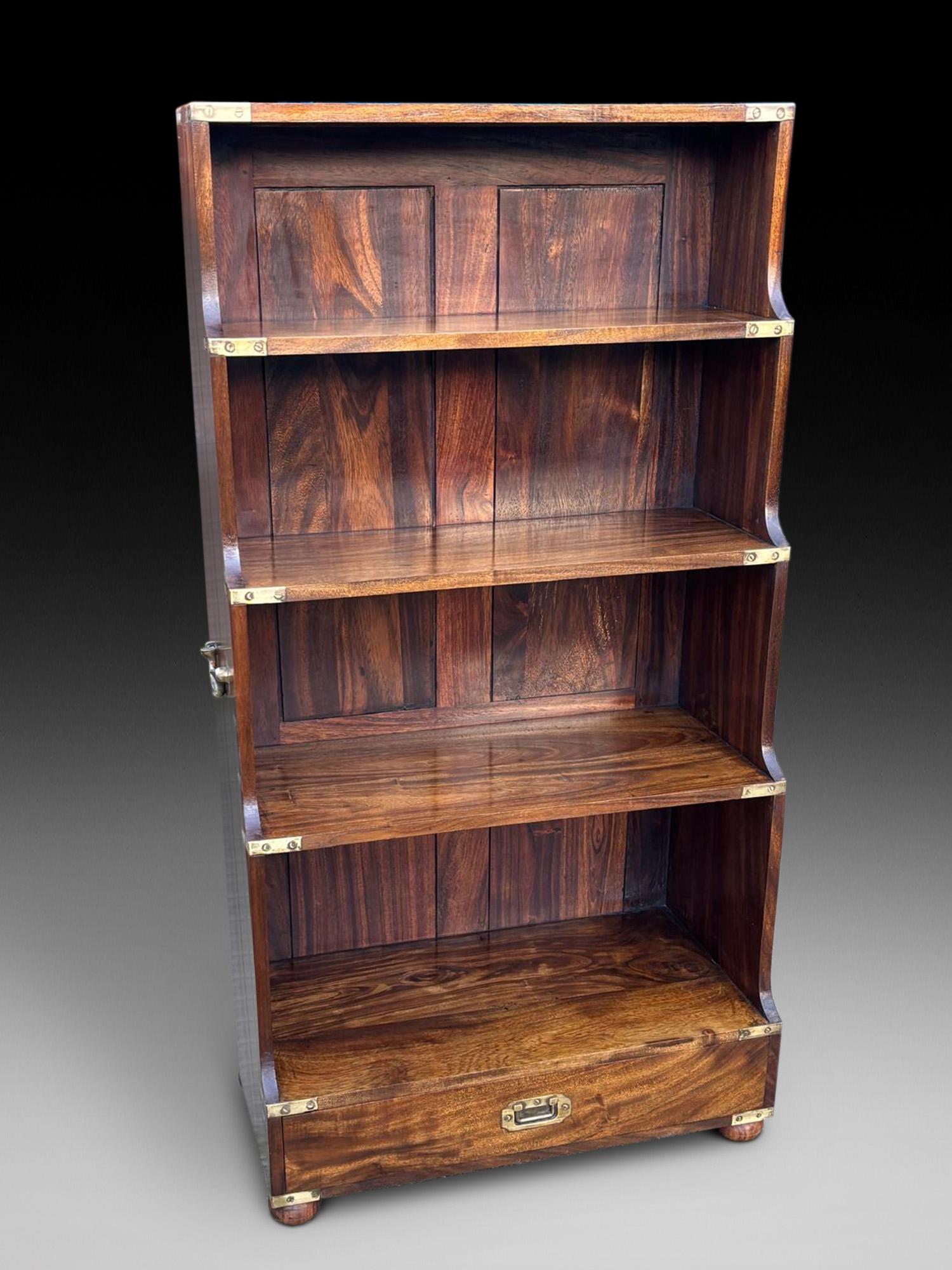 20th Century Waterfall Bookcase with Single Drawer (1 of 5)