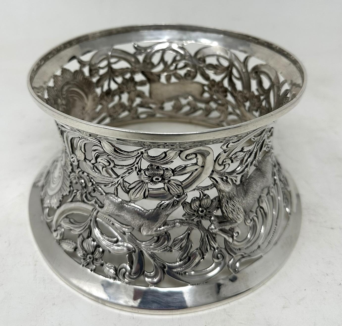 Irish Sterling Silver Dish Ring Matthew J Staunton Dublin Ireland 1932 16.9ozs (1 of 8)