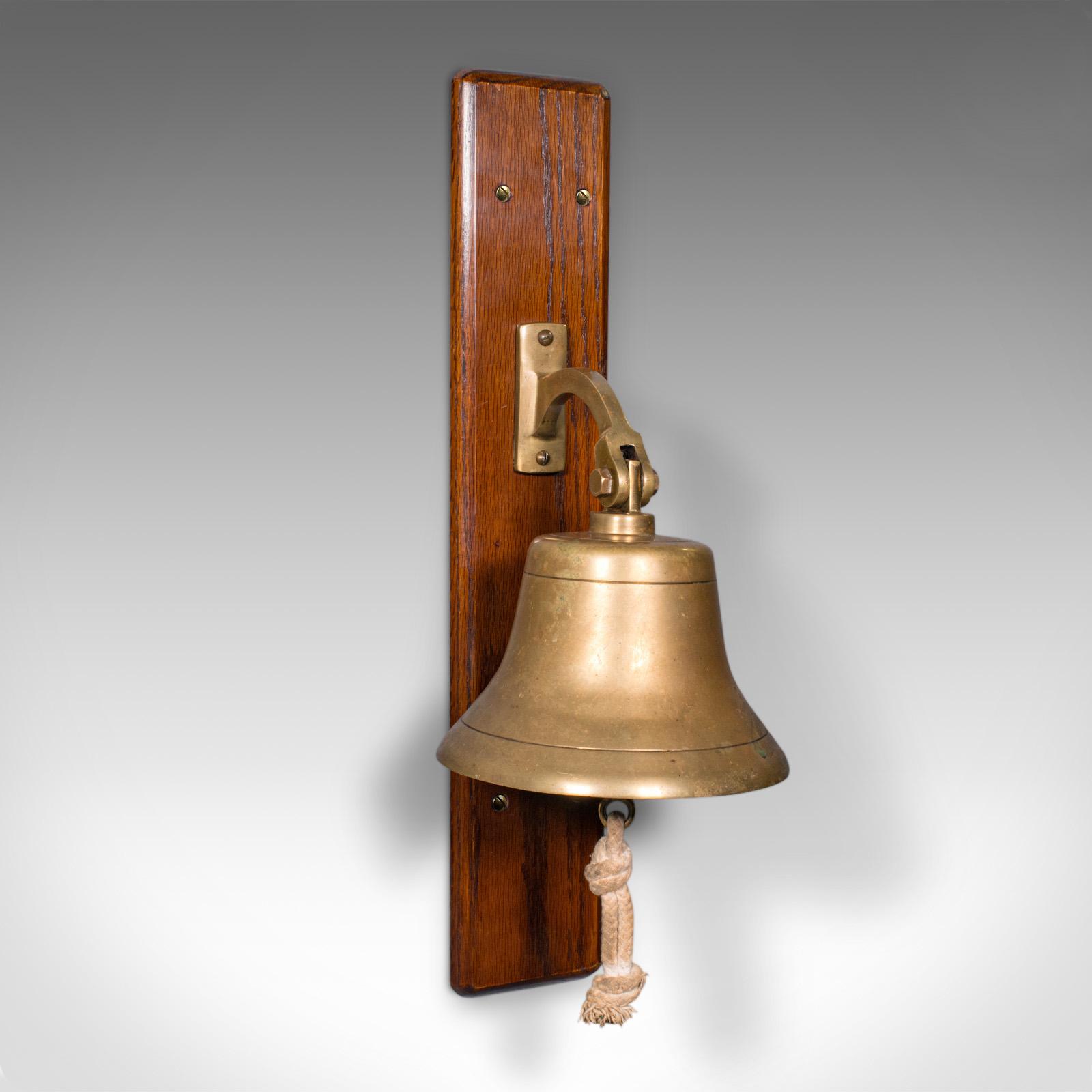 Antique School Bell, English, Oak, Brass, Wall Mounted, Dinner Chime, Edwardian (1 of 9) Antique School Bell, English, Oak, Brass, Wall Mounted, Dinner Chime, Edwardian (1 of 9)