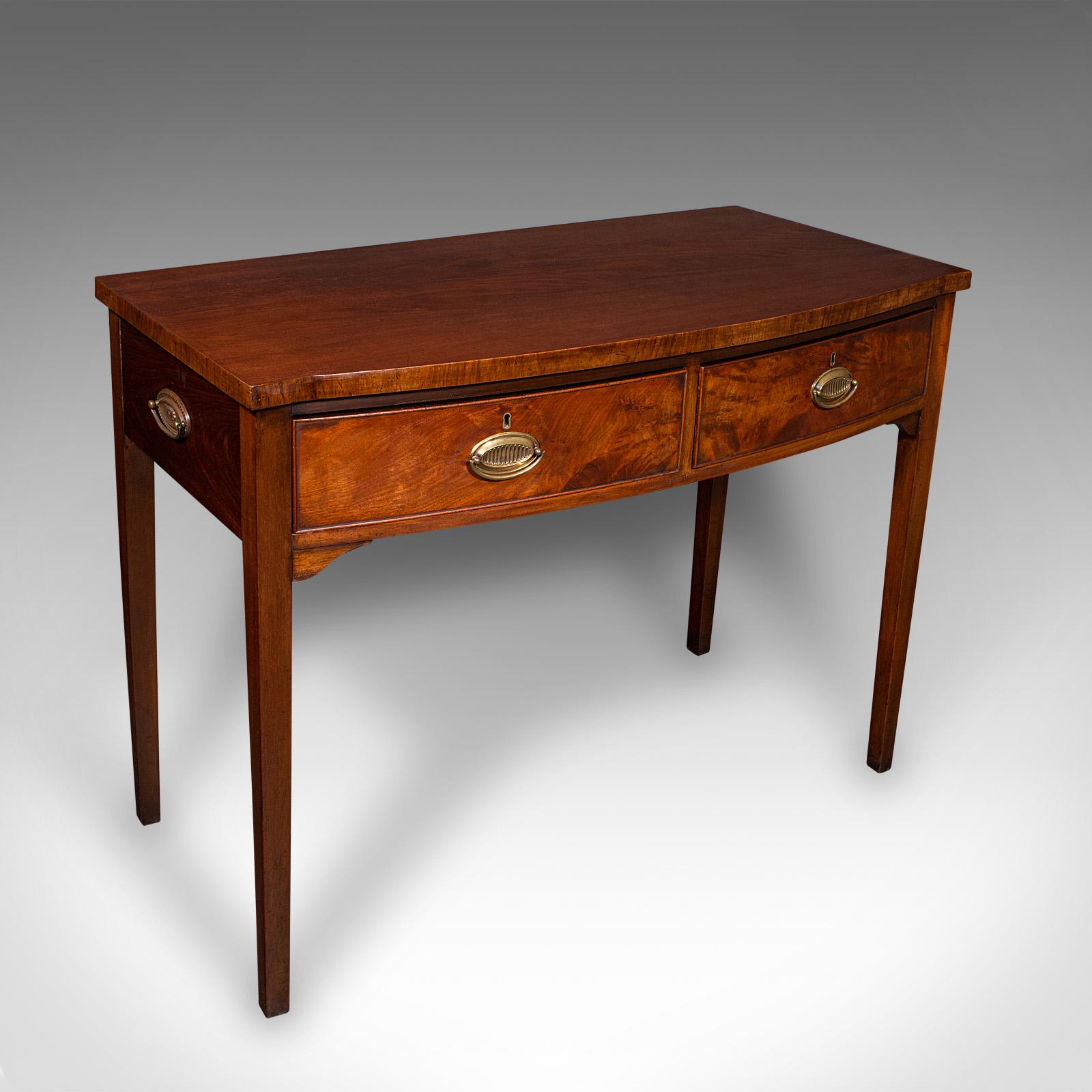 Antique Console Writing Desk, English, Two Drawer Side Table, Georgian, c.1800 (1 of 12)
