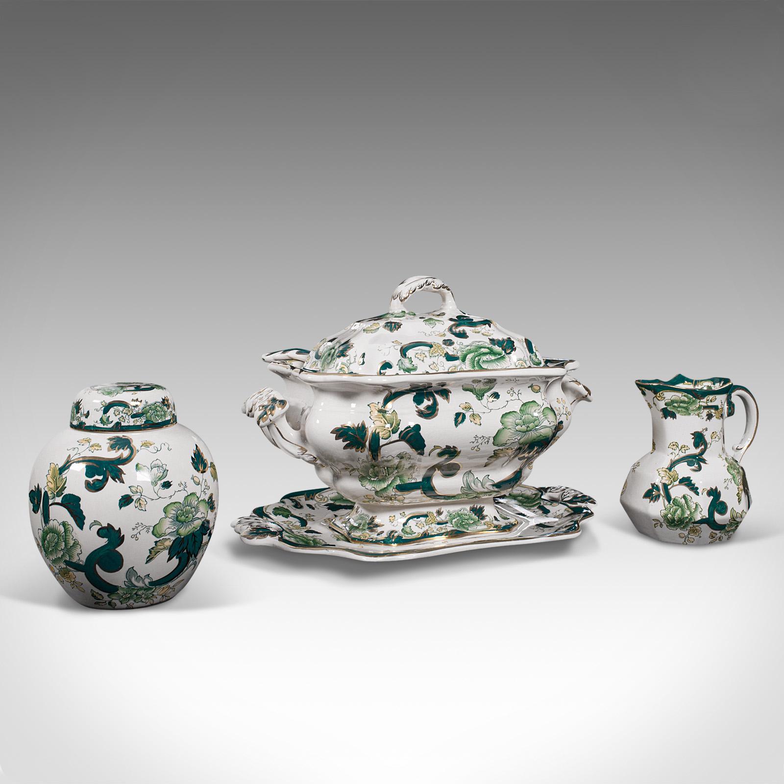 Antique Dinner Service Set, English, Ceramic Tureen, Tray, Pot, Jug (1 of 12)