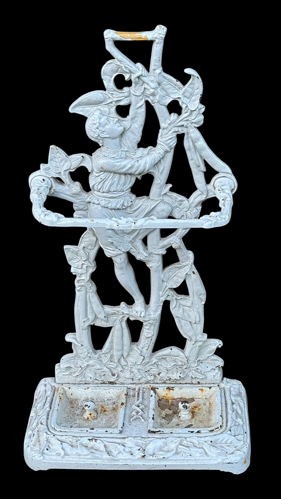 Genuine Antique Jack and The Beanstalk Cast Iron Stick Stand (1 of 12)