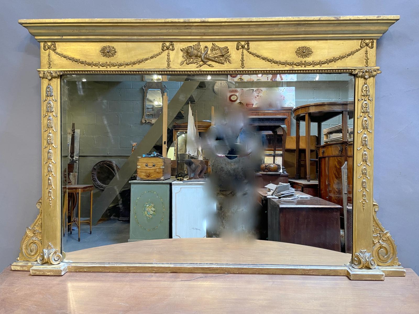 19th Century Gilt Overmantle Mirror (1 of 5) 19th Century Gilt Overmantle Mirror (1 of 5)