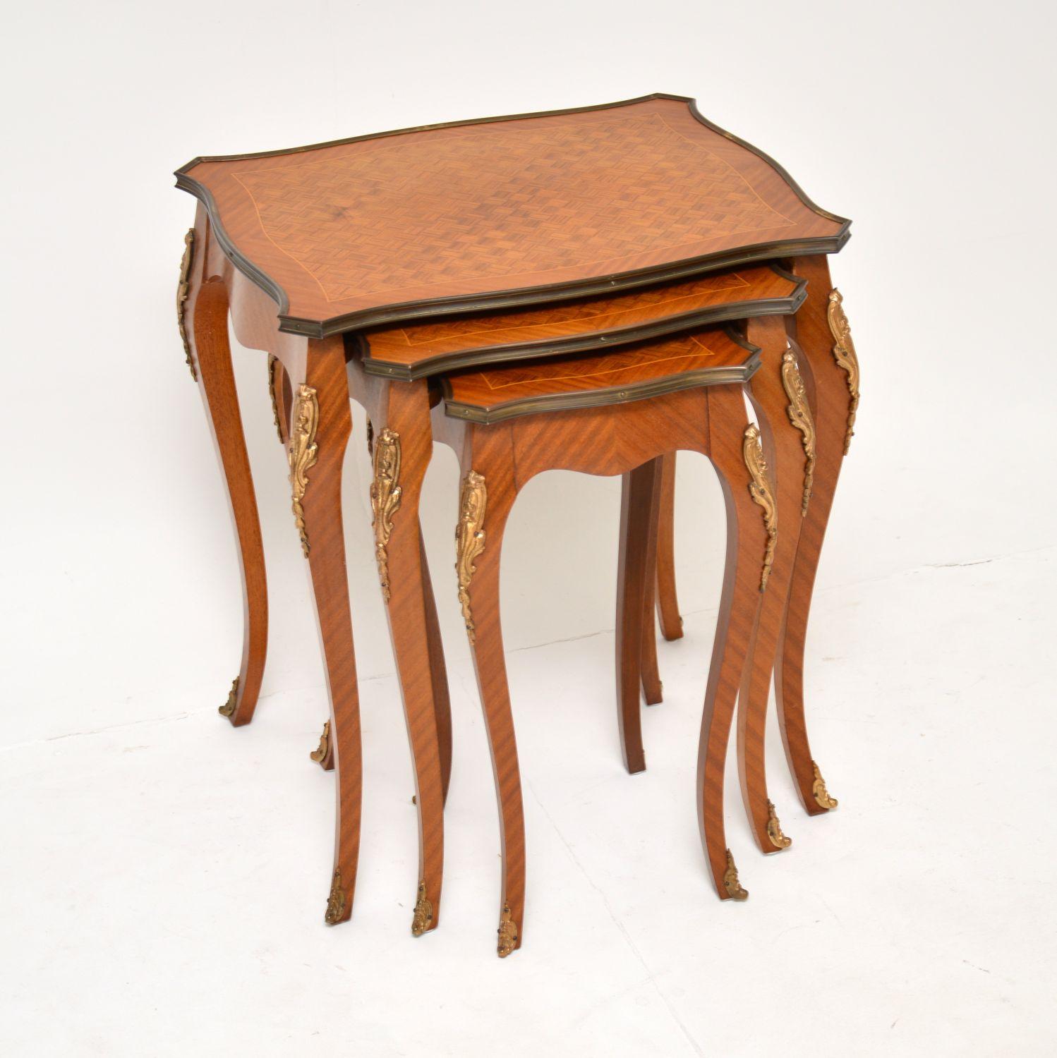 Antique French Louis XV Style Parquetry Top Nest of Tables (1 of 10) Antique French Louis XV Style Parquetry Top Nest of Tables (1 of 10)
