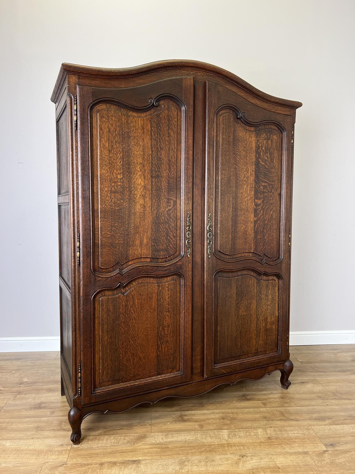 Wardrobe Antique French Style Oak Two Door Carved Armoire (1 of 13) Wardrobe Antique French Style Oak Two Door Carved Armoire (1 of 13)
