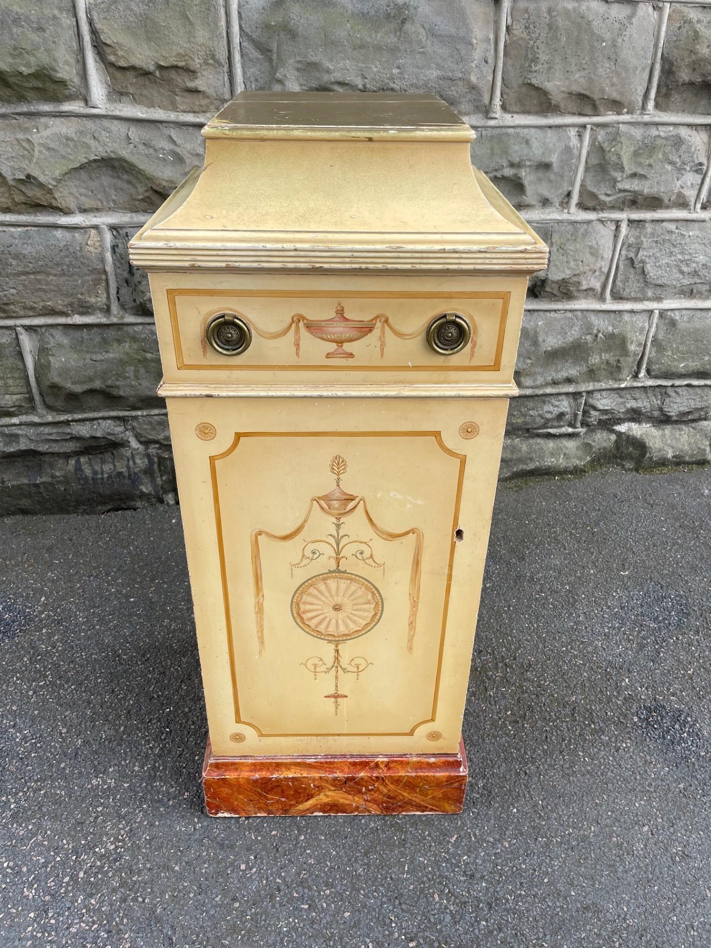 Antique Adams Style Painted Pedestal Cabinet (1 of 10) Antique Adams Style Painted Pedestal Cabinet (1 of 10)