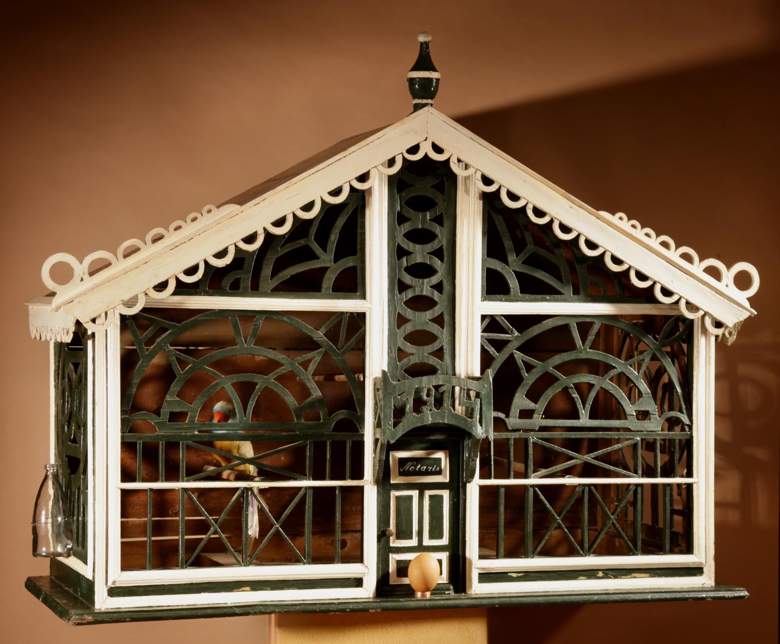 Very Decorative Fretwork Table / Wall Hanging Birdcage Dated 1914 (1 of 14)