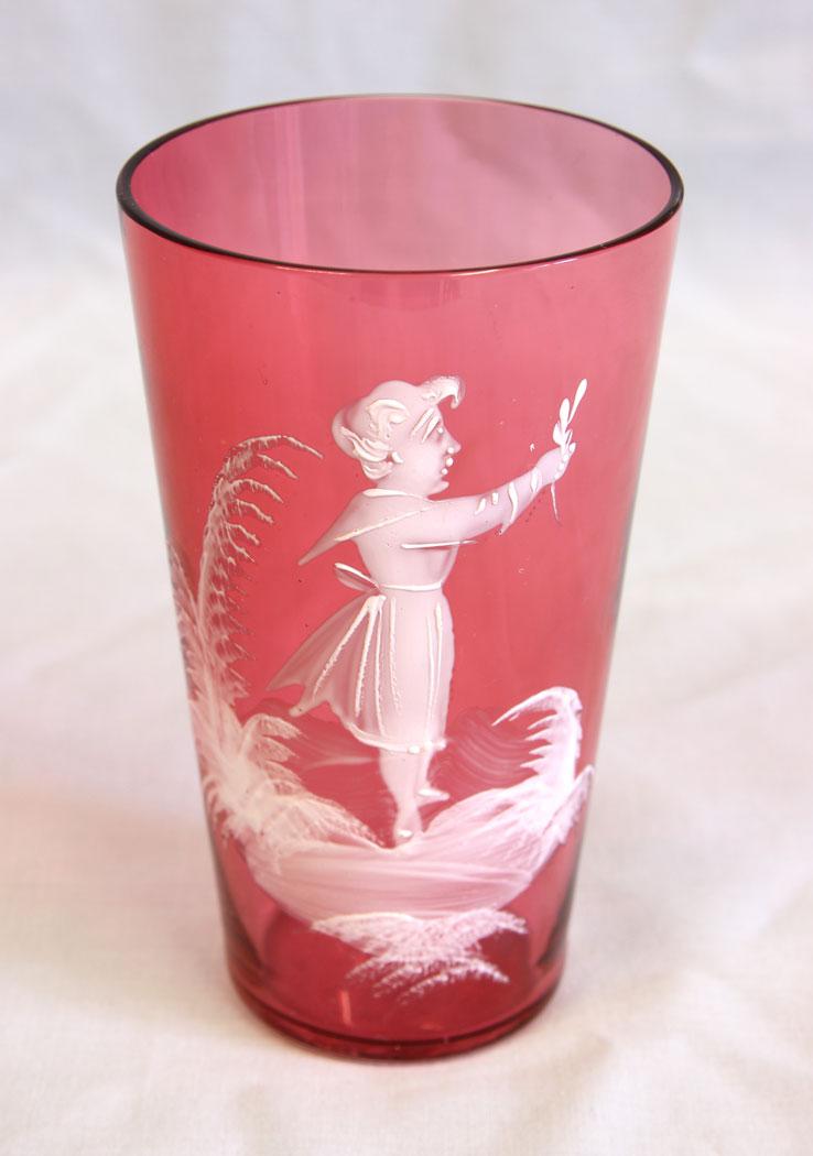 Mary Gregory Antique Cranberry Glass Tot (1 of 4) Mary Gregory Antique Cranberry Glass Tot (1 of 4)