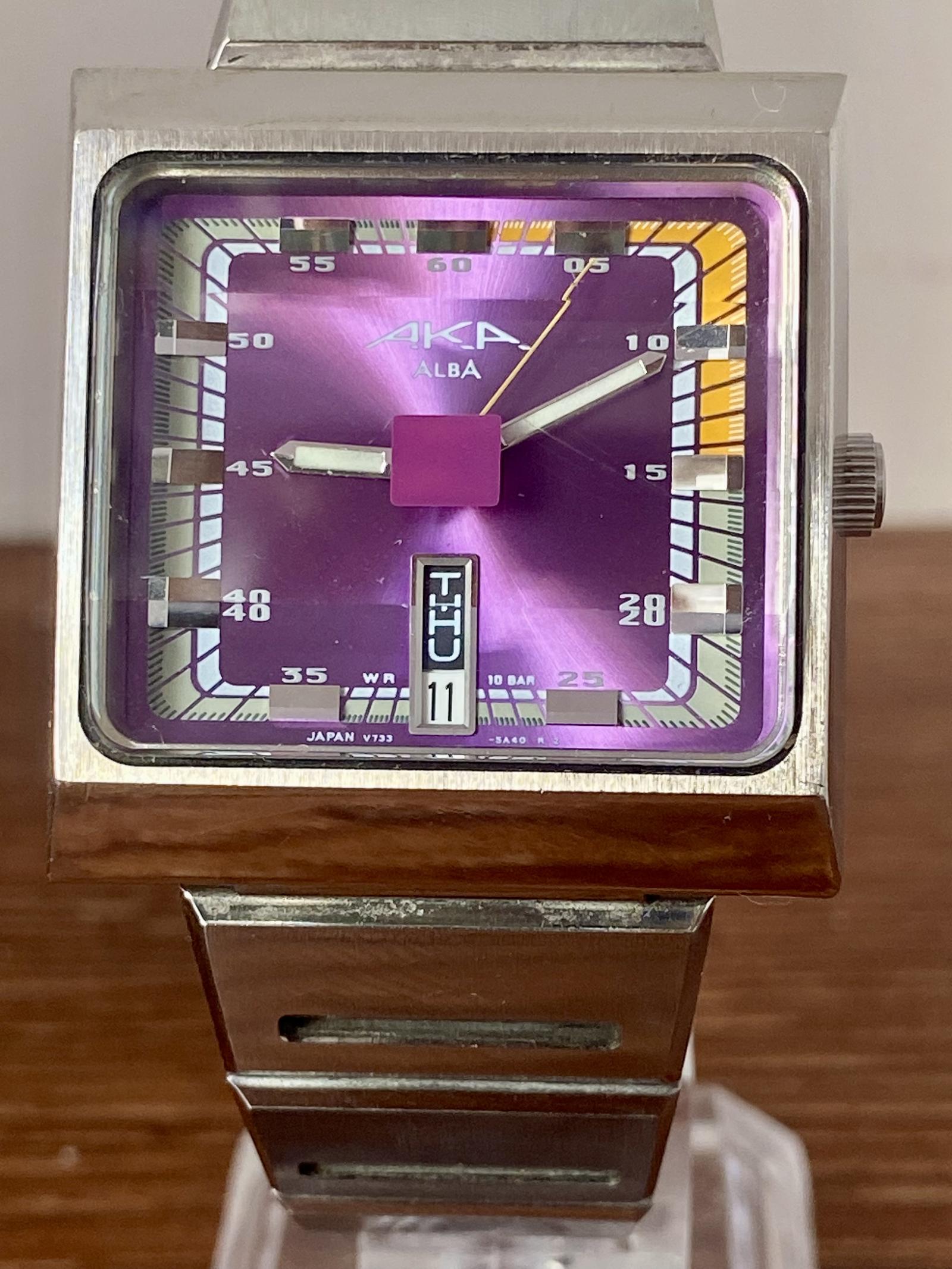 Vintage Seiko V733-5A40 AKA ALBA, Purple, December 1996 - LA577987