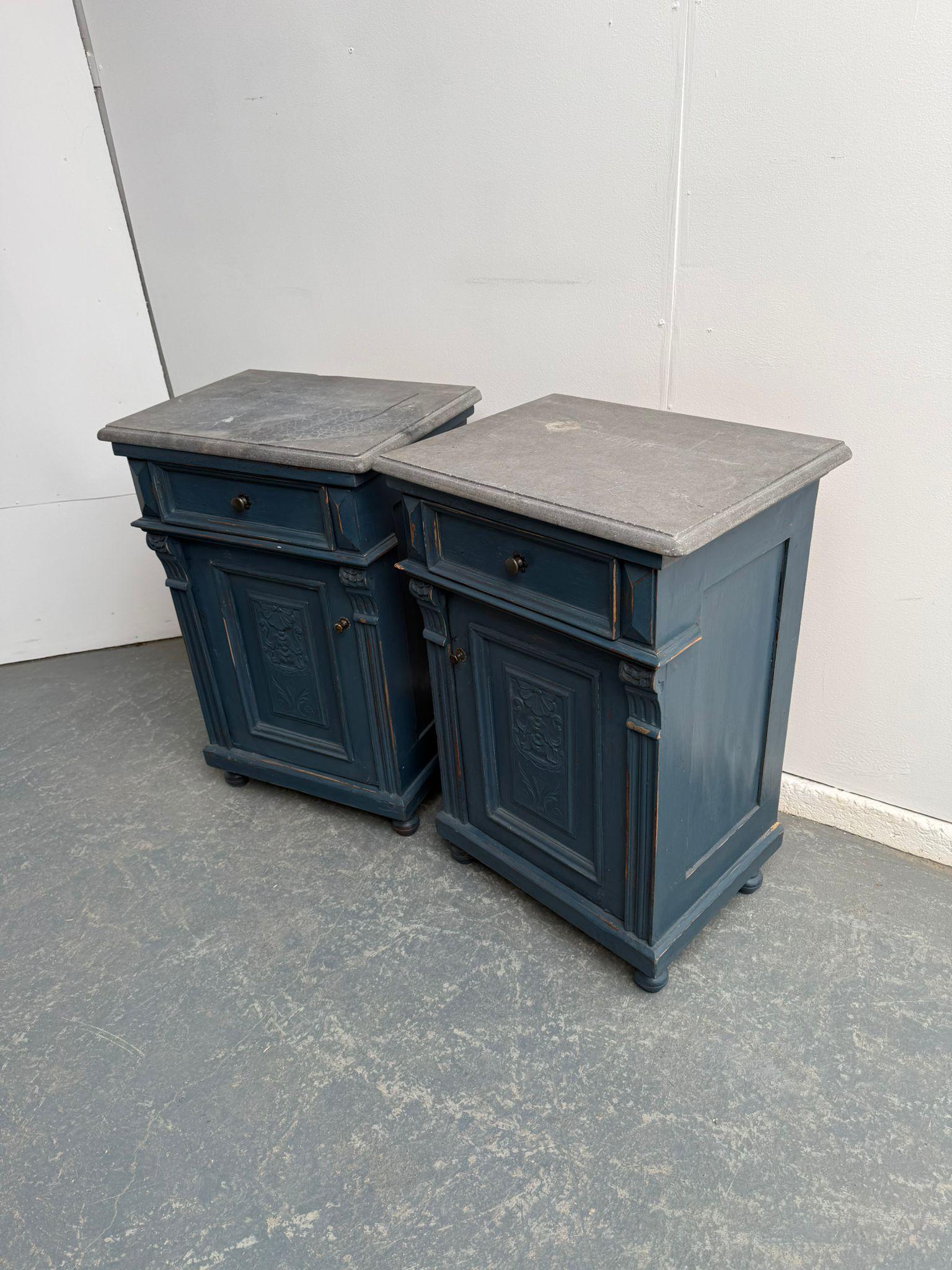 Genuine Pair of Original Hungarian Antique Pine & Oak Marble Bedside Cabinets (1 of 9) Genuine Pair of Original Hungarian Antique Pine & Oak Marble Bedside Cabinets (1 of 9)