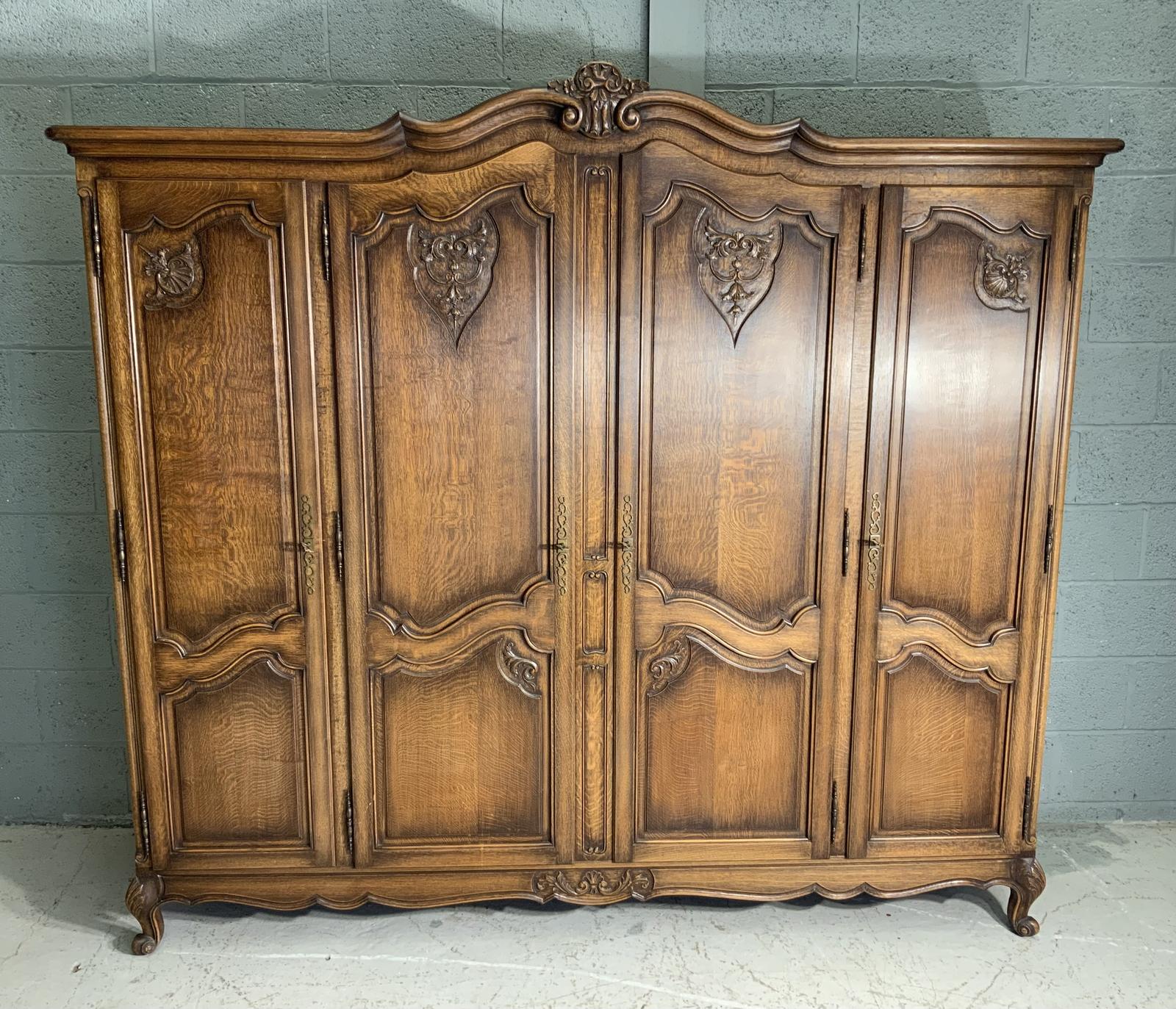 LARGE 4 DOOR FRENCH ARMOIRE (1 of 9) LARGE 4 DOOR FRENCH ARMOIRE (1 of 9)