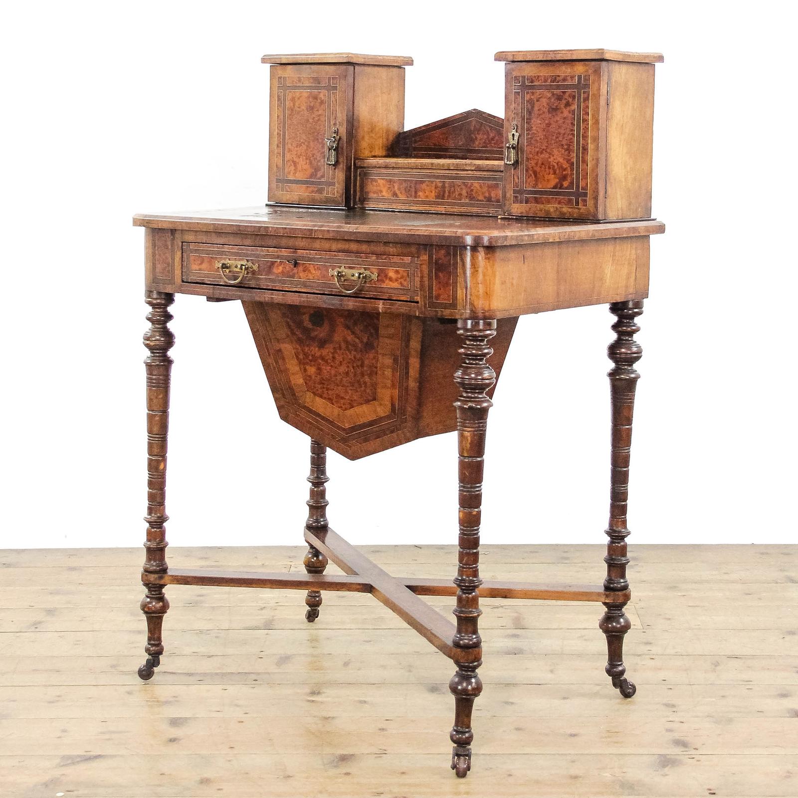 Antique Walnut ‘Bonheur De Jour’ Ladies Writing Desk (1 of 9)