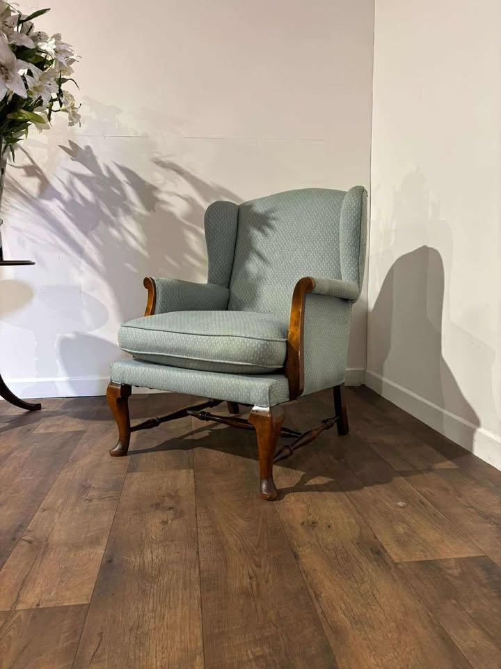 George III Style Beech Wing Back Armchair (1 of 16)