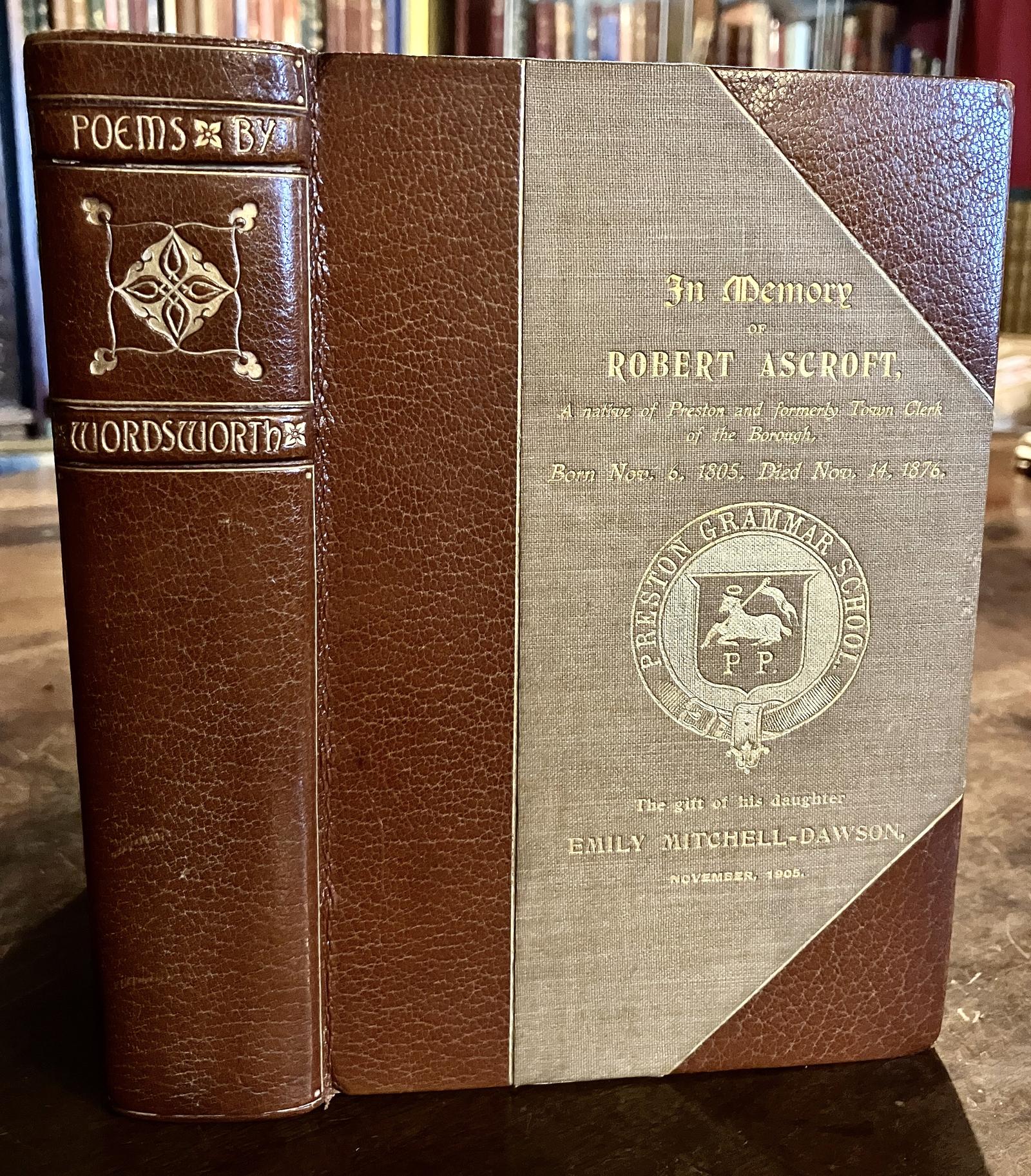 1903 Complete Poetical Works of William Wordsworth Riviere Presentation Preston (1 of 3)