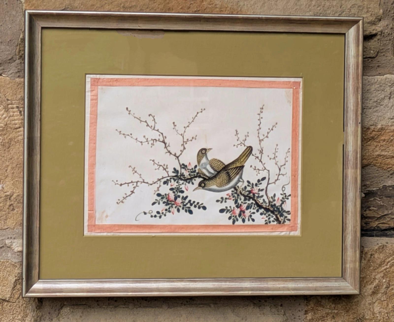 Antique Chinese Watercolour Painting Birds Among Branches (1 of 5)