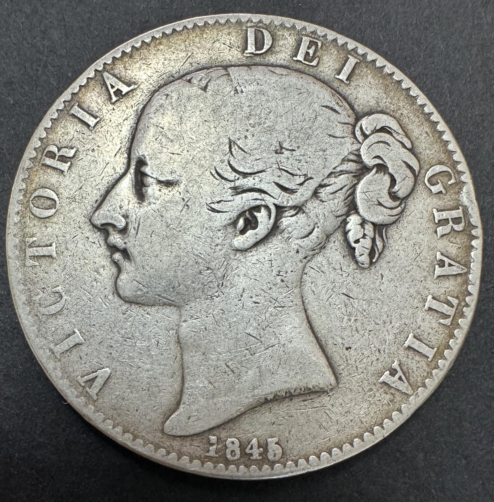 Victoria 1845 Silver Crown VIII Cinquefoil Stops (1 of 4) Victoria 1845 Silver Crown VIII Cinquefoil Stops (1 of 4)