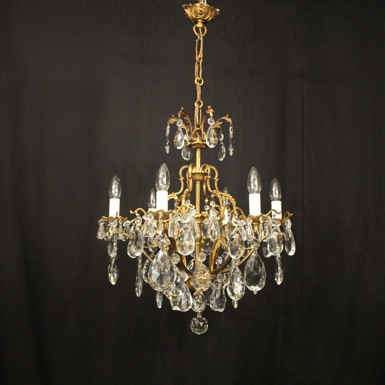French Gilded 6 Light Antique Chandelier (1 of 10) French Gilded 6 Light Antique Chandelier (1 of 10)