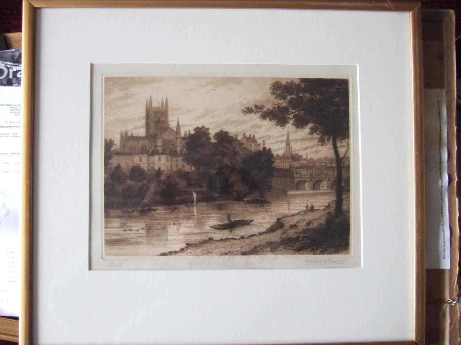 William W Burgess '1846-1908' Etching of the City of Bath Dated 1887 (1 of 4) William W Burgess '1846-1908' Etching of the City of Bath Dated 1887 (1 of 4)