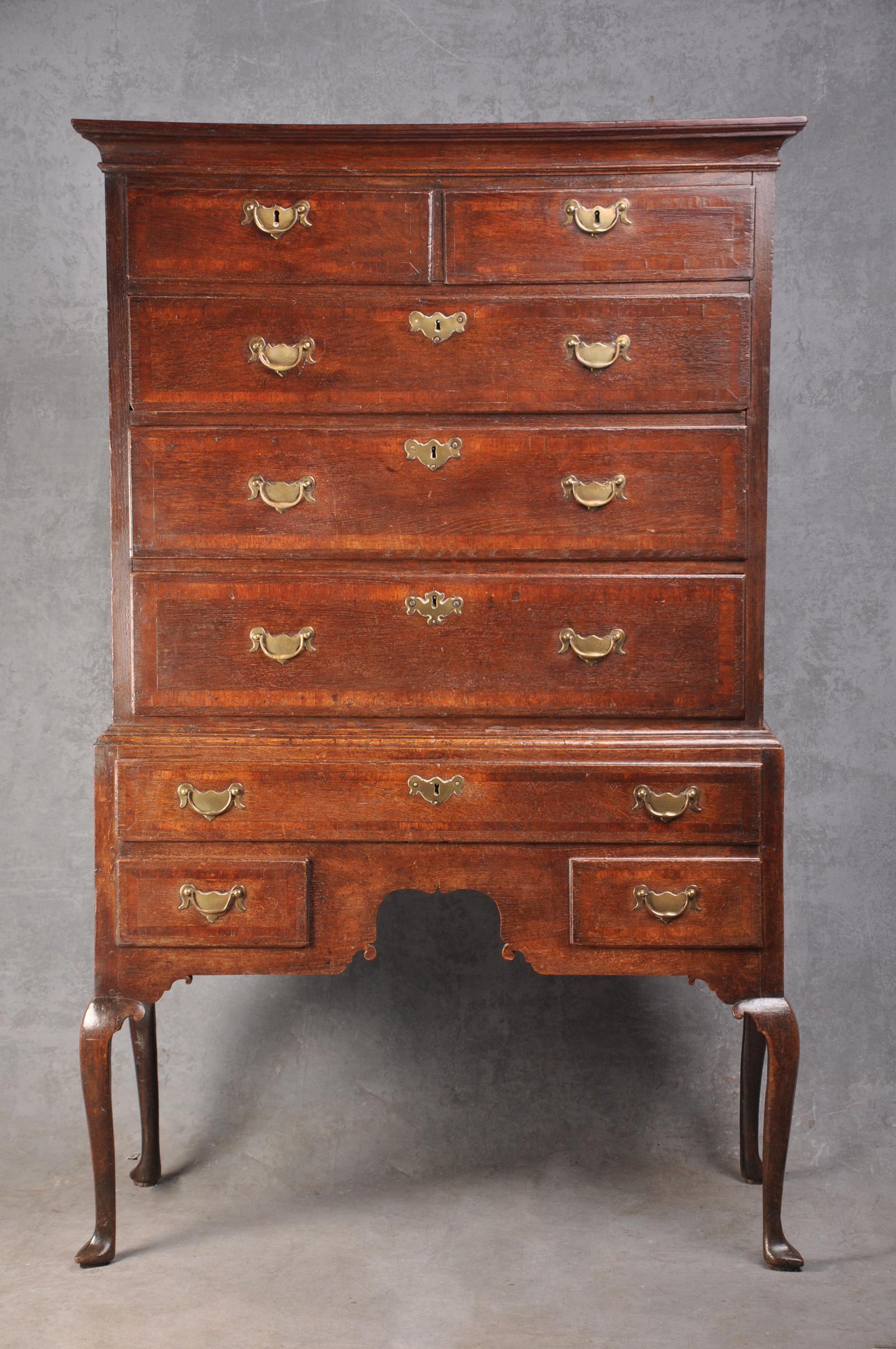 Early 18th Century Oak Chest on Stand (1 of 14)