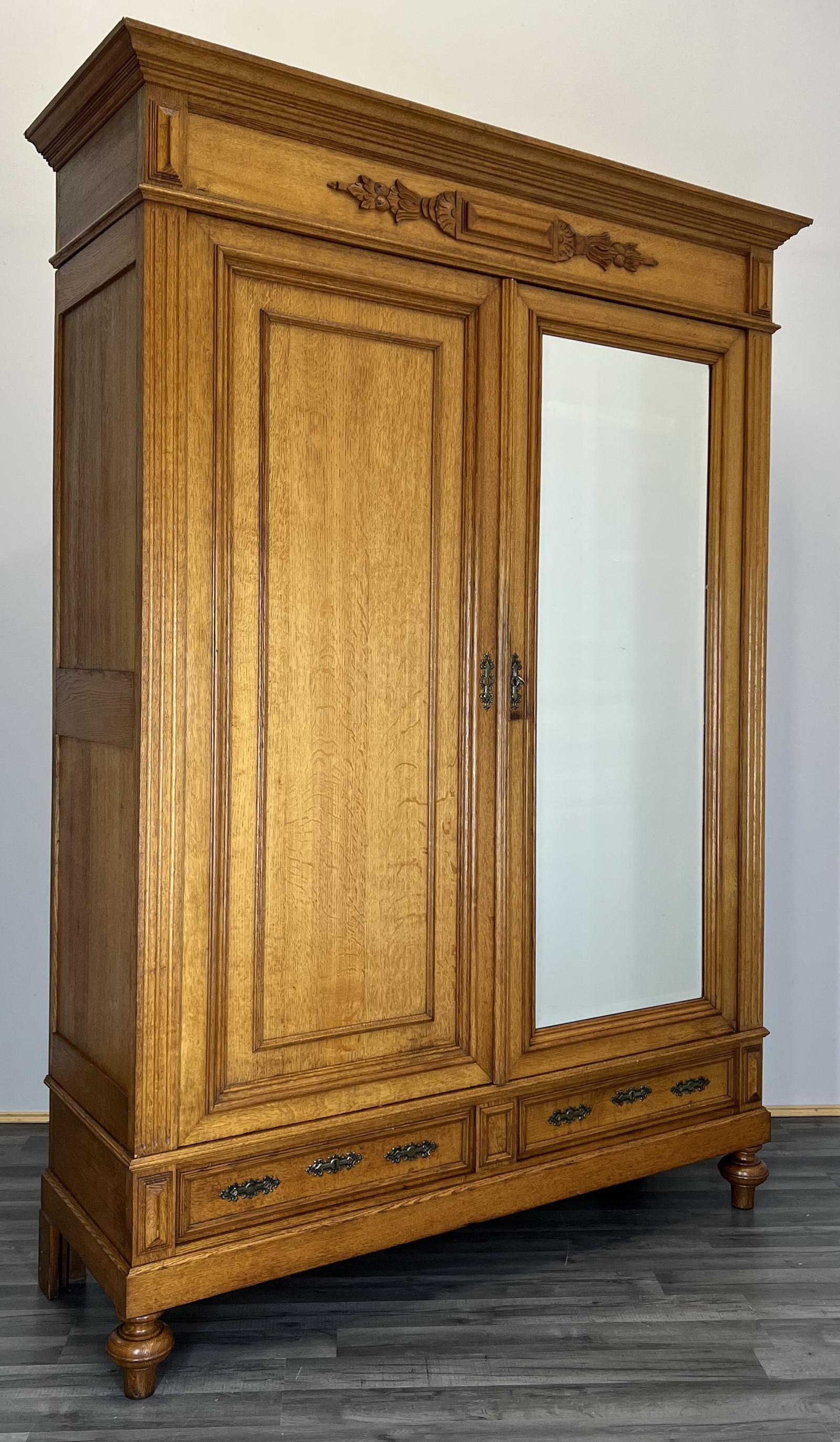 Impressive Antique French Armoire Wardrobe with Mirror (1 of 12) Impressive Antique French Armoire Wardrobe with Mirror (1 of 12)