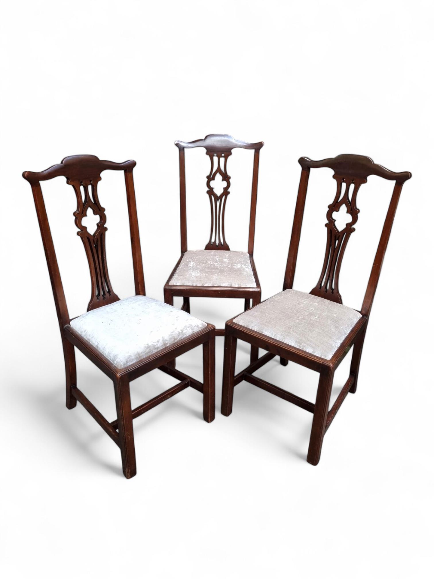 Antique Edwardian Mahogany Dining Chairs / Set of 3  c.1910 (1 of 10)