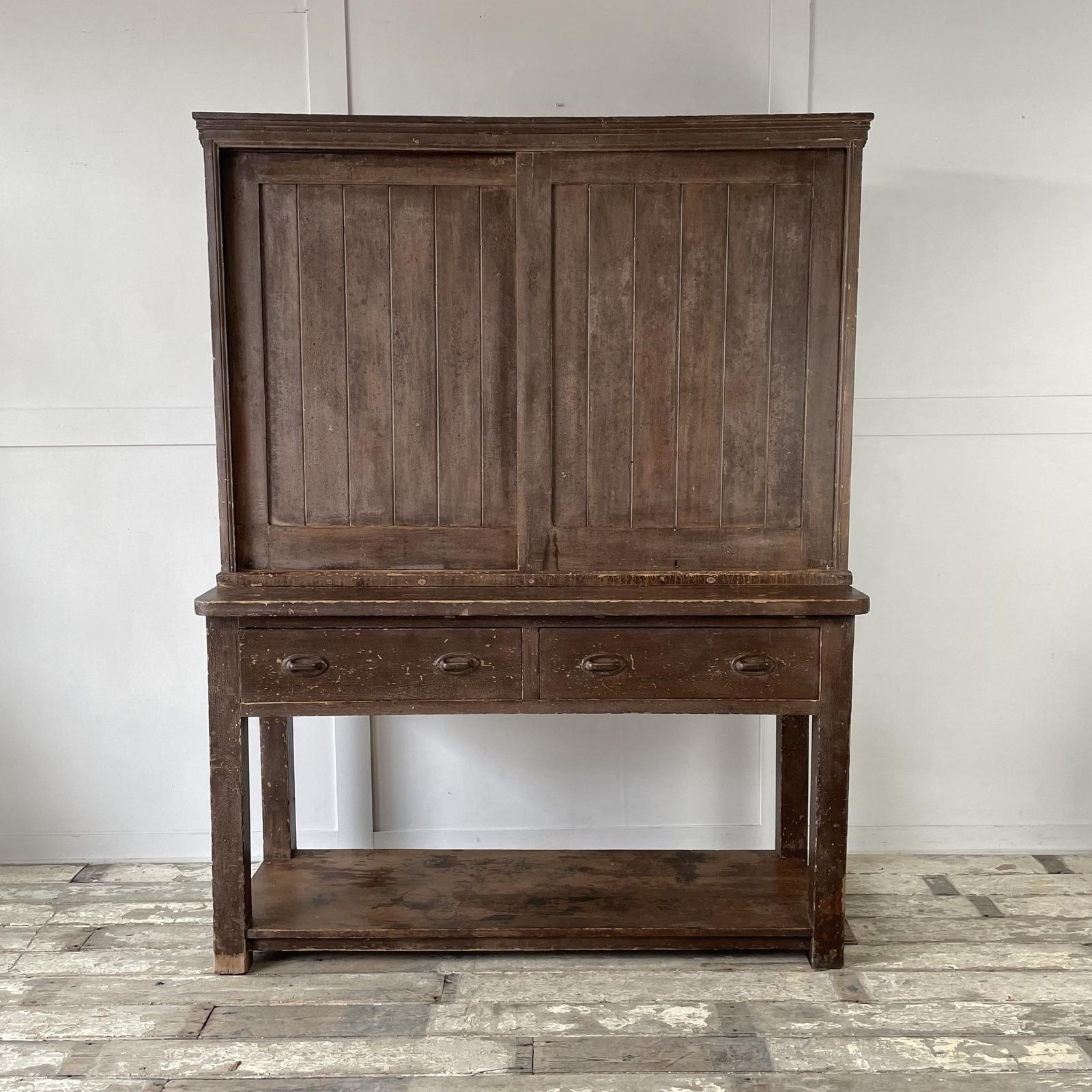 19th Century Painted Pine Kitchen Scullery Cupboard (1 of 20)