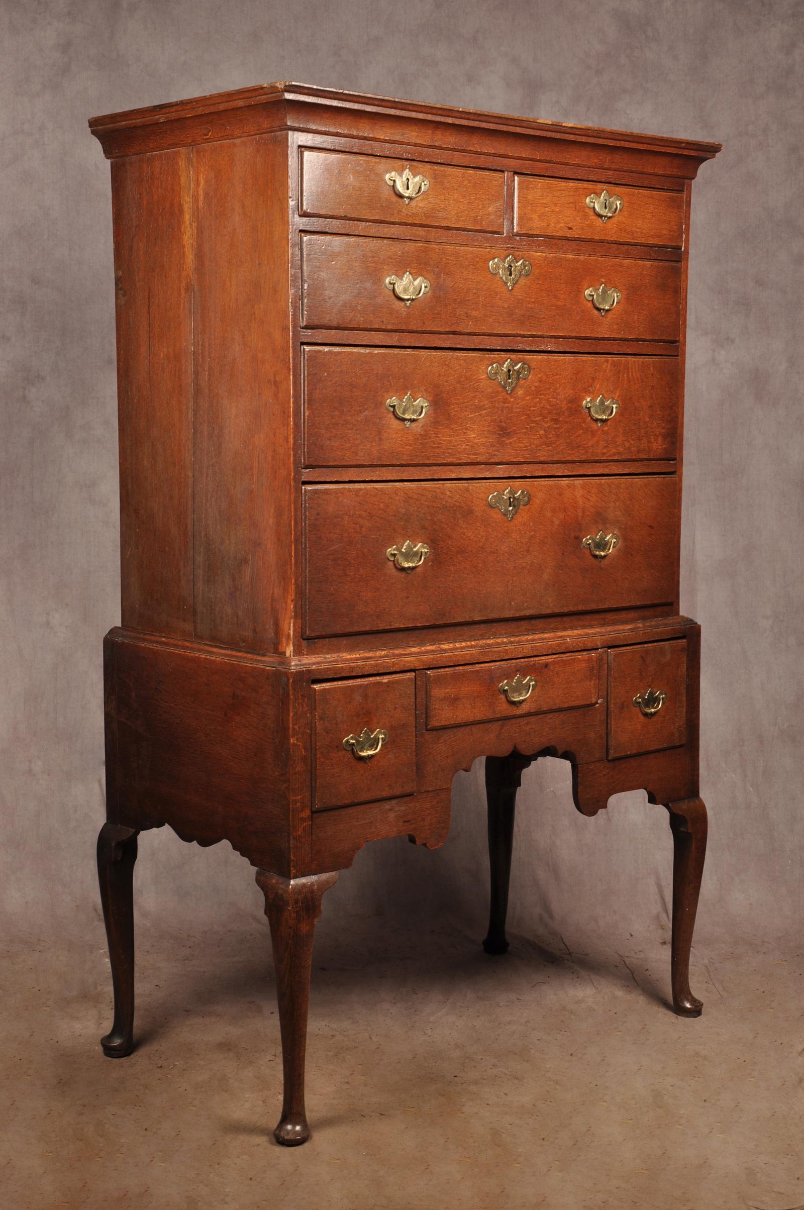 Fine 18th Century Oak Chest on Stand (1 of 9)