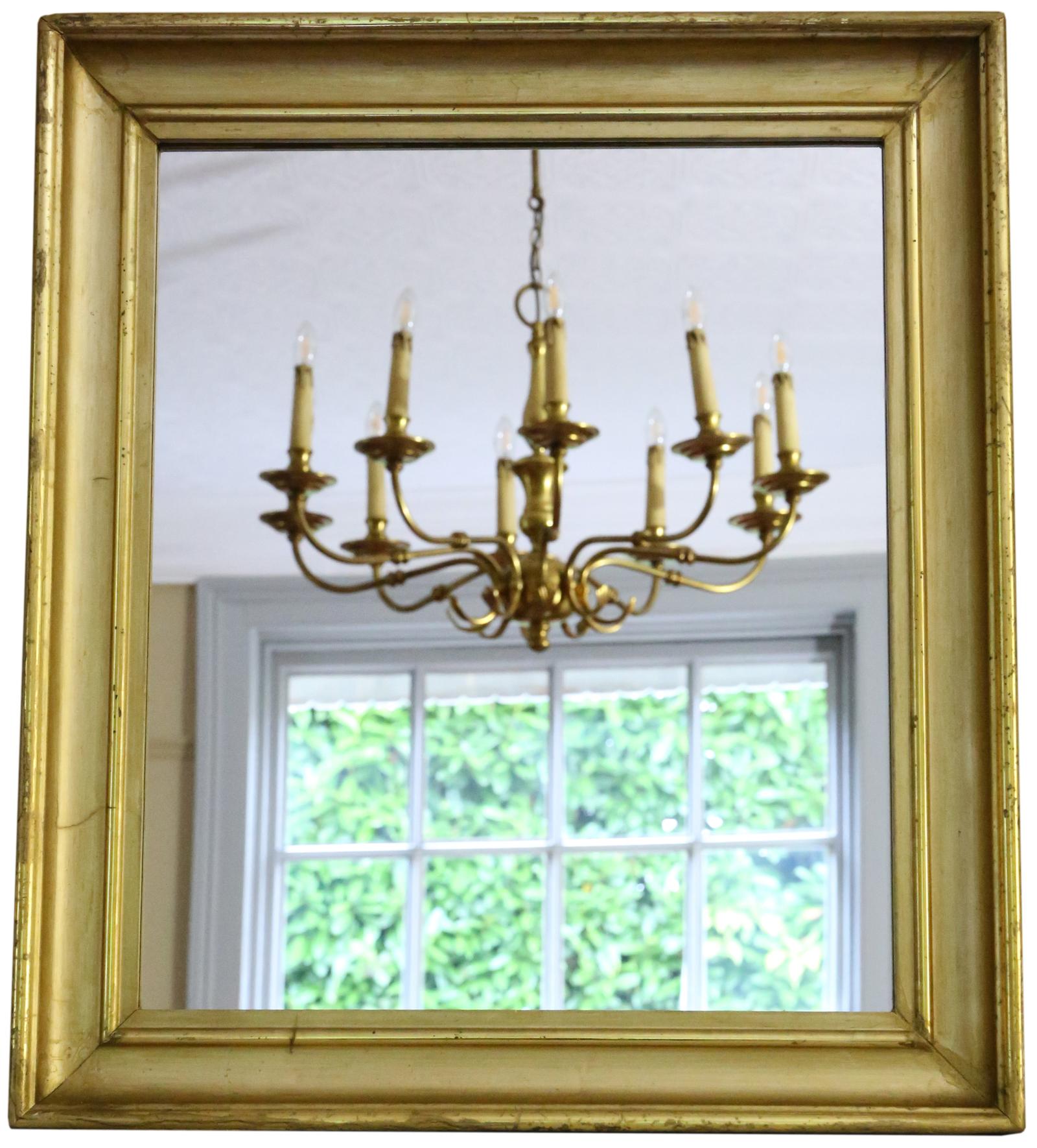 Antique Large Quality Gilt Overmantle Wall Mirror c.1900 (1 of 4)