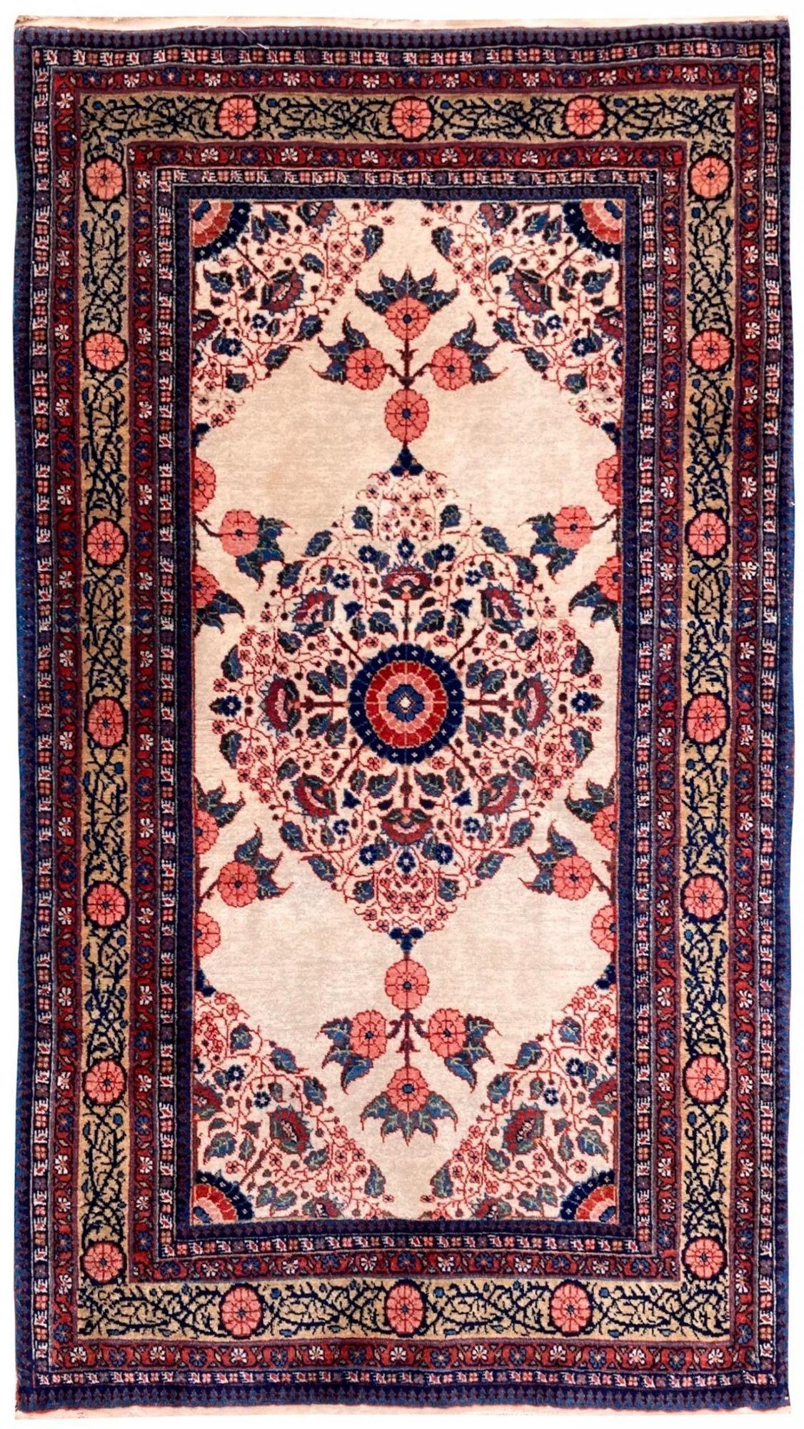 Antique Mashad Rug 1.34m X 0.79m (1 of 14)