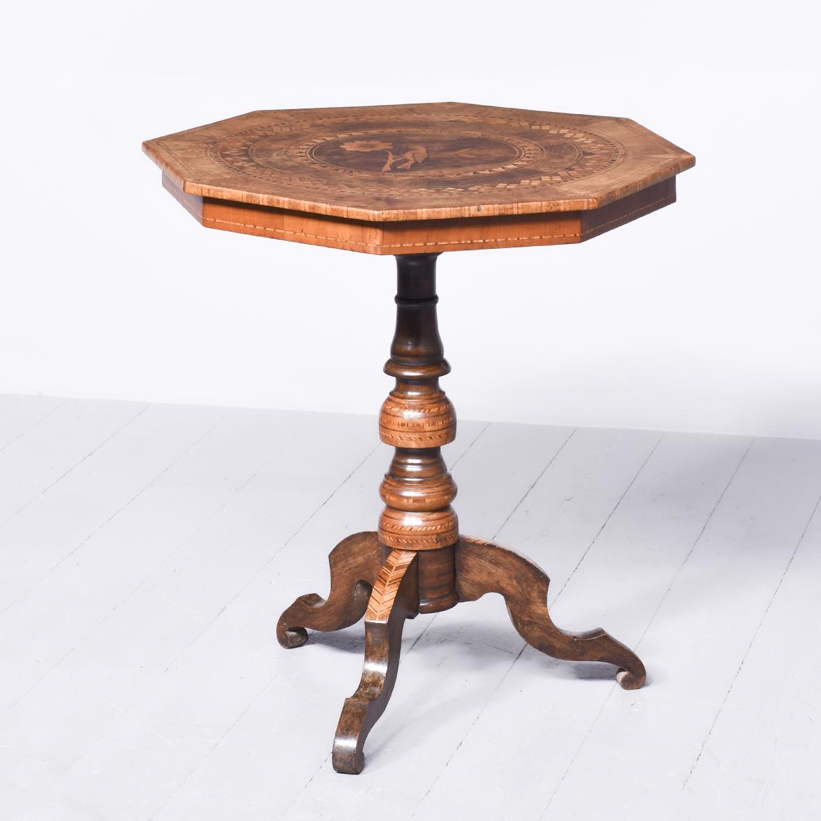 Italian Sorrento Antique Inlaid Table (1 of 7)