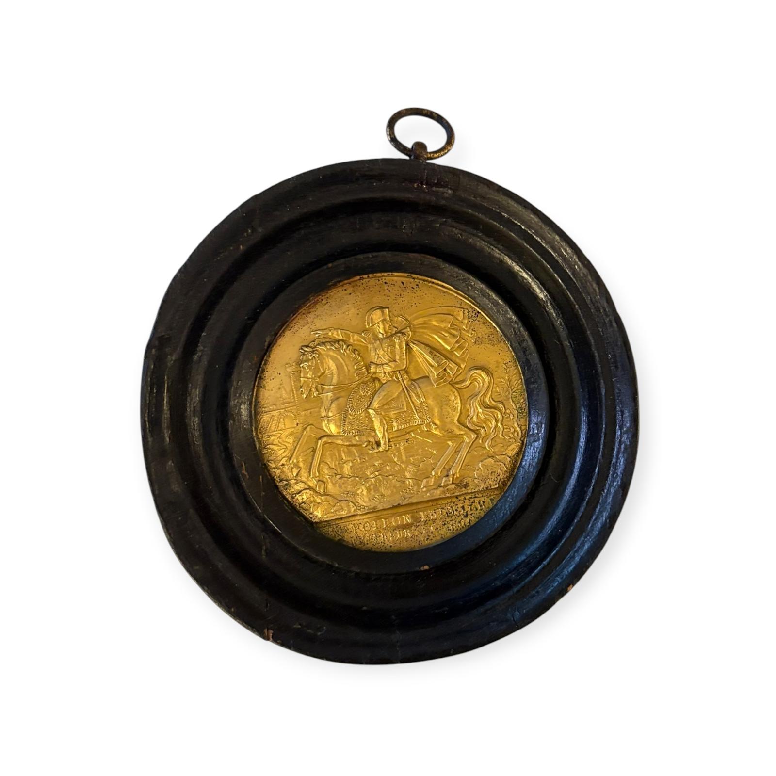 Early 19th Century French Napoleon I Gilt Brass Equestrian Medallion after Ramond Gayrard (1 of 7) Early 19th Century French Napoleon I Gilt Brass Equestrian Medallion after Ramond Gayrard (1 of 7)