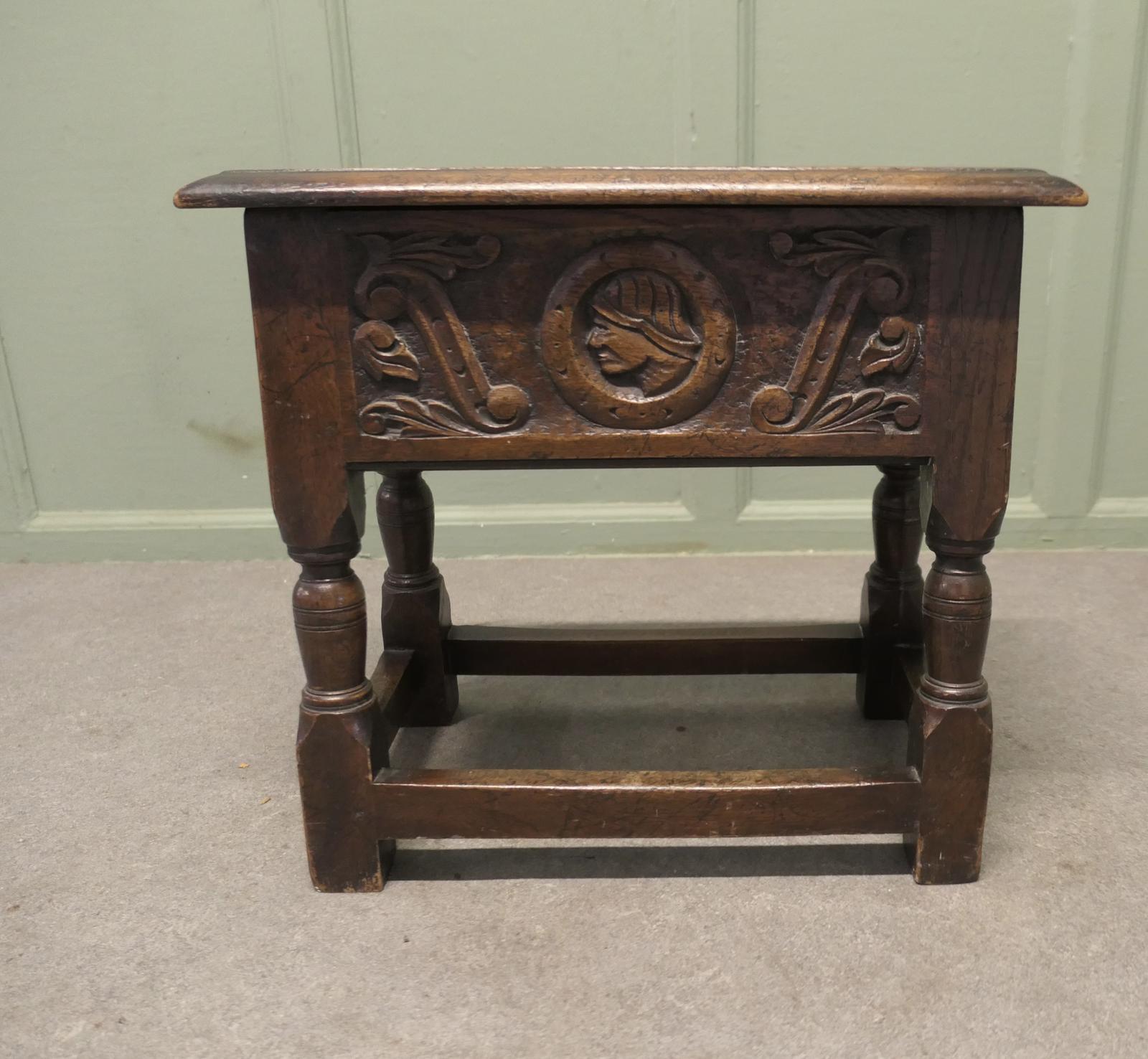 19th Century Oak Joint Coffin Stool / Occasional Table / Sewing Box (1 of 6) 19th Century Oak Joint Coffin Stool / Occasional Table / Sewing Box (1 of 6)