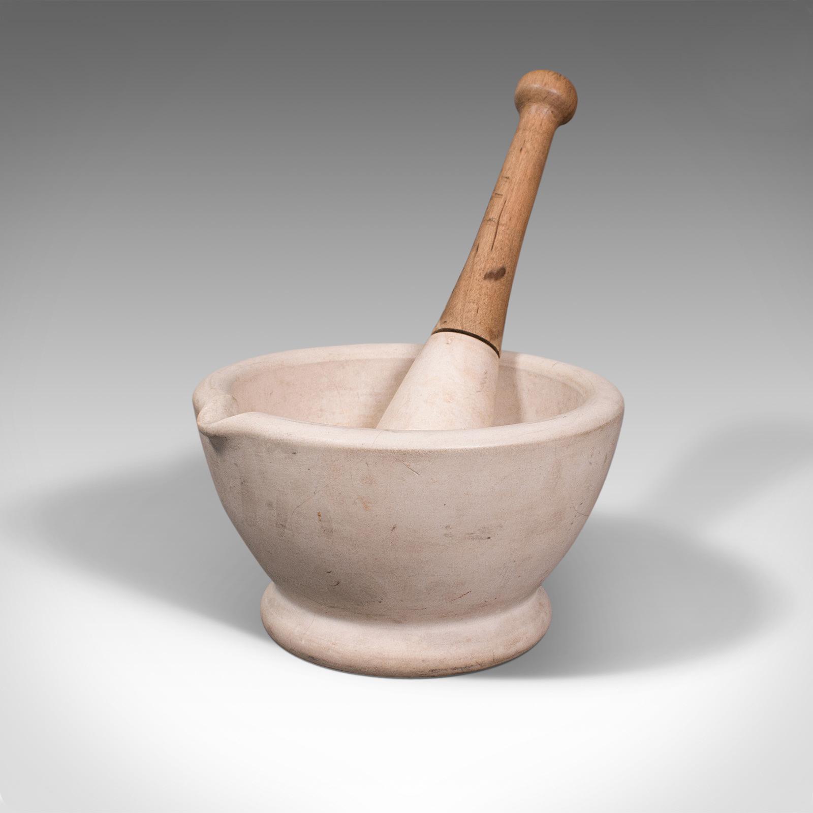 Antique Mortar & Pestle, English, Ceramic, Apothecary, Cookery Tool, Victorian (1 of 11)