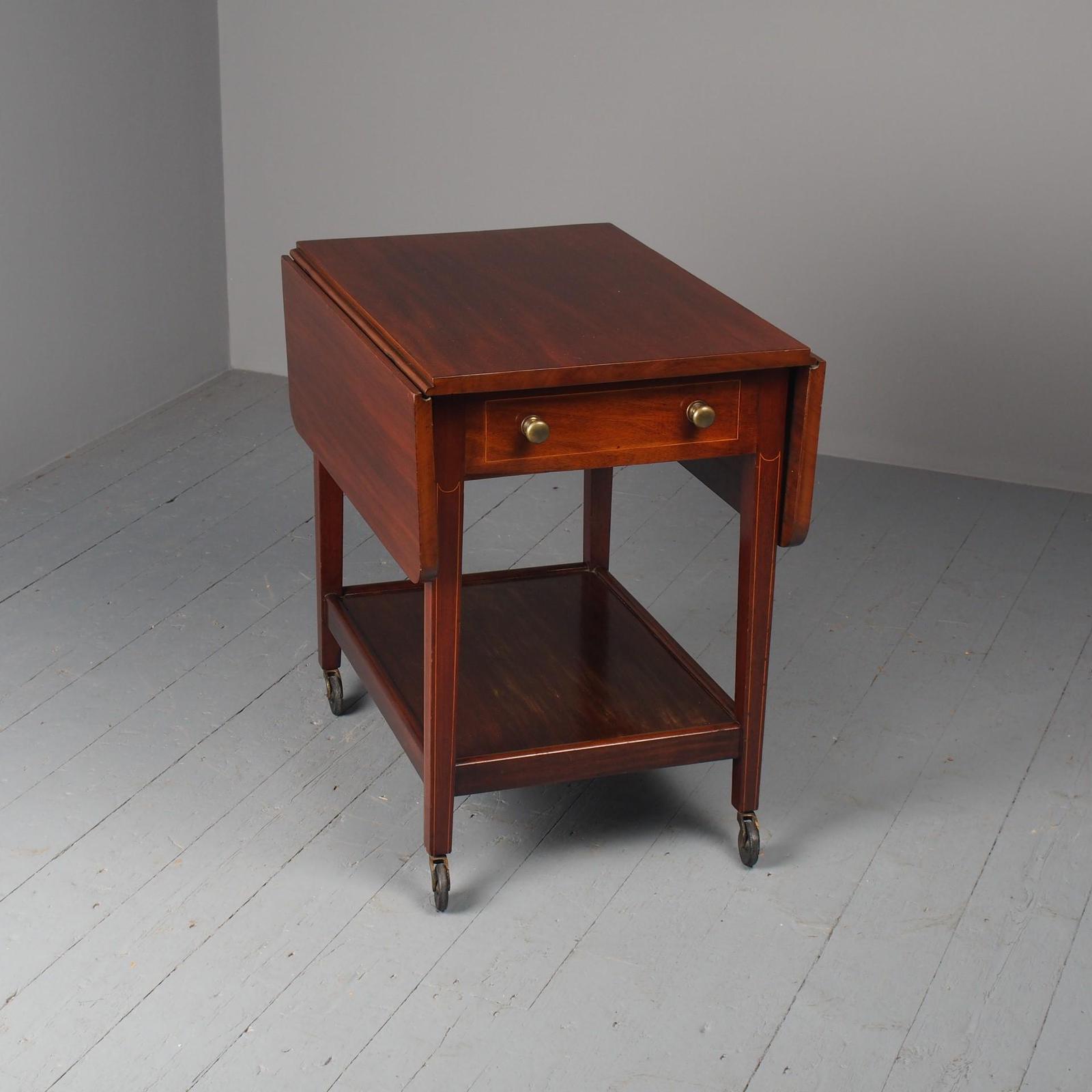 Antique Inlaid Mahogany Drop-leaf Trolley (1 of 10) Antique Inlaid Mahogany Drop-leaf Trolley (1 of 10)